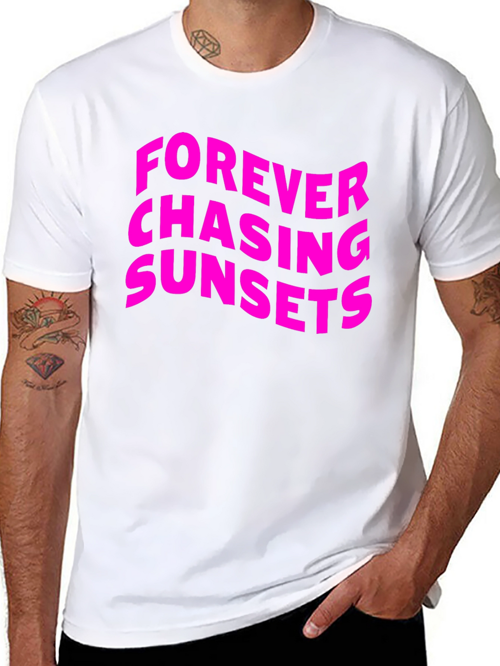 Forever Chasing Sunsets Graphic Tee - Black