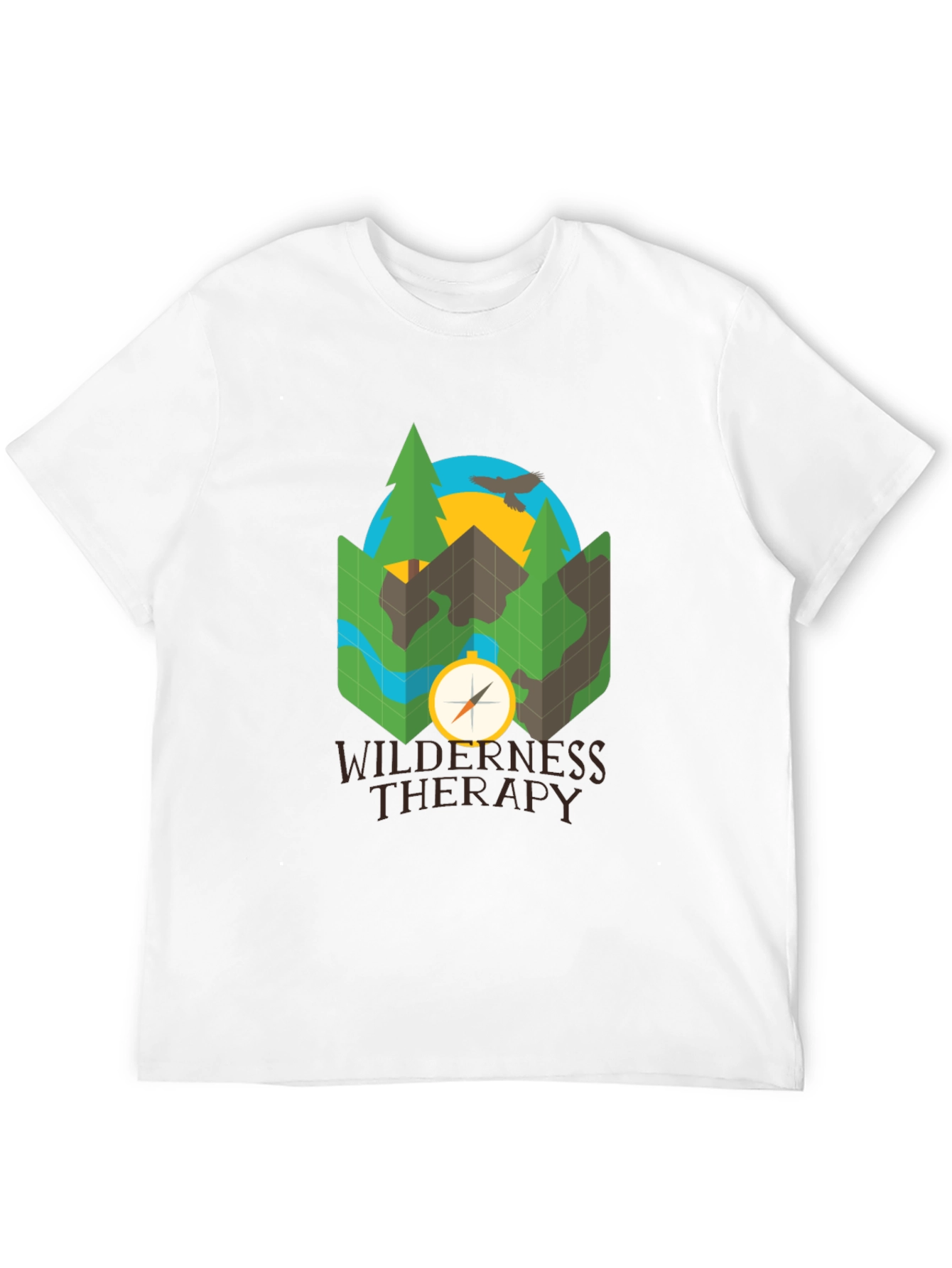 Wilderness Therapy Compass Graphic Tee - Black