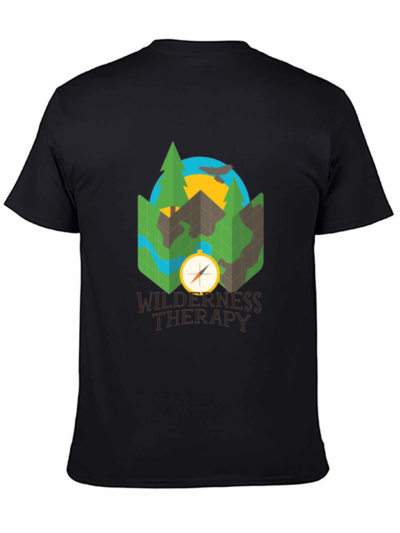 Wilderness Therapy Compass Graphic Tee - Black