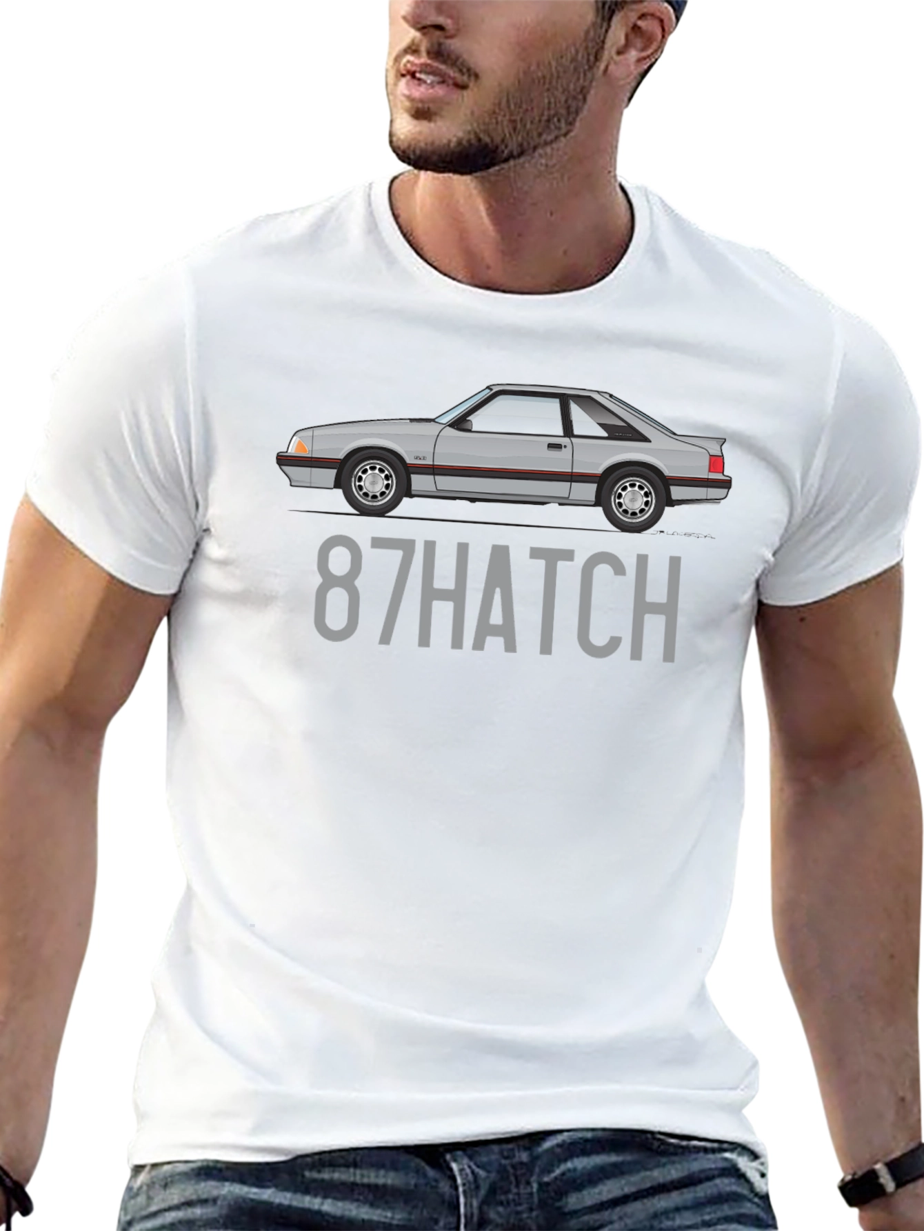 87 Hatch T-Shirt - Classic Car Enthusiast Tee