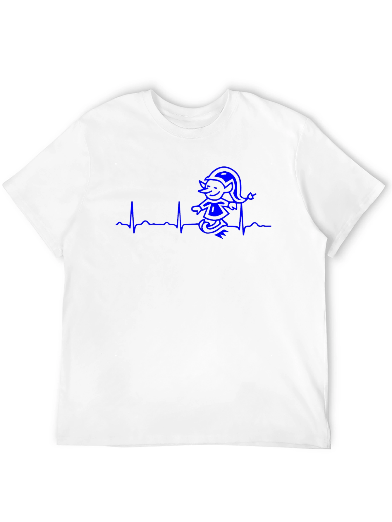 Heartbeat Elf T-Shirt - Funny Cartoon Tee