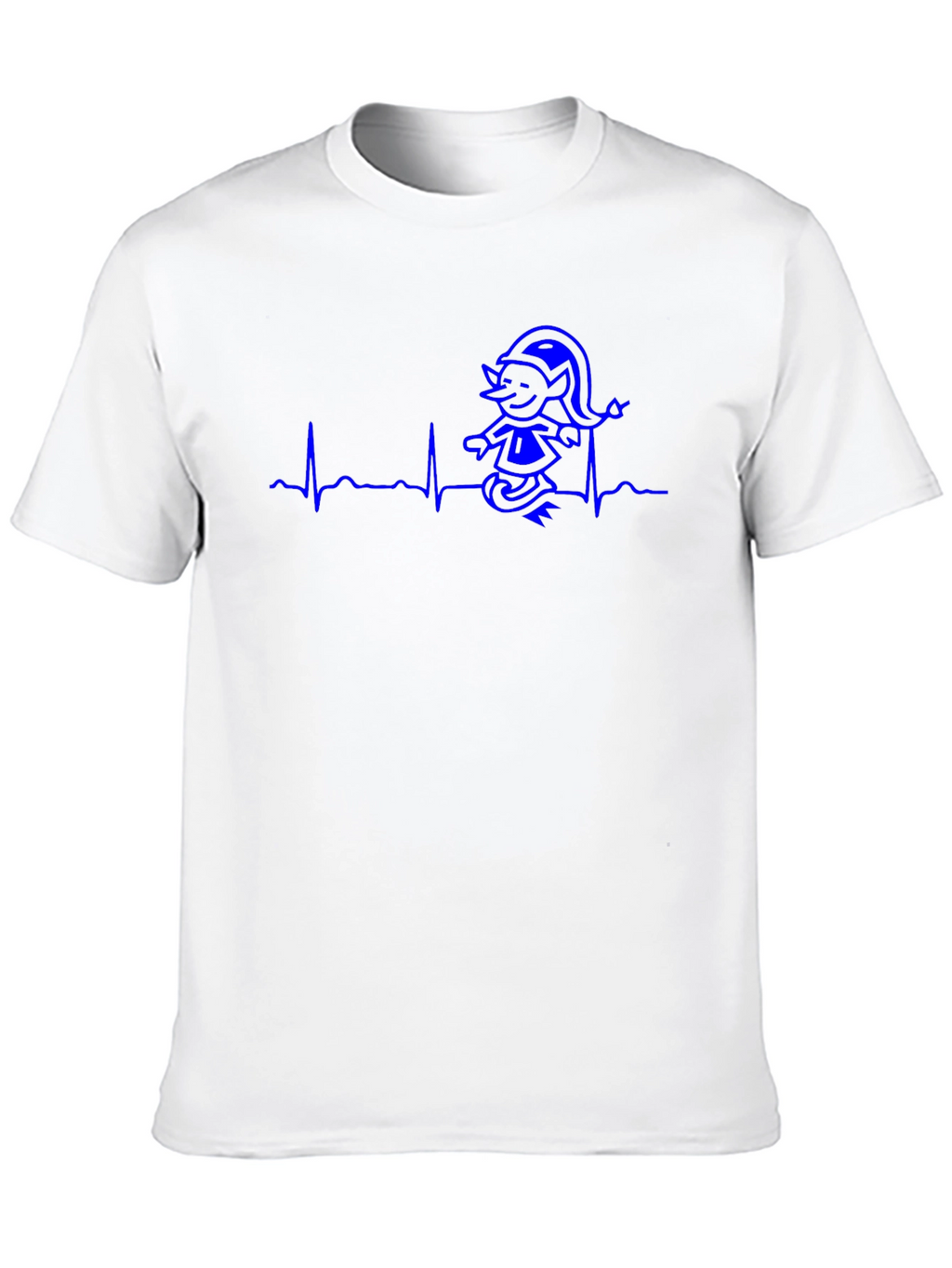 Heartbeat Elf T-Shirt - Funny Cartoon Tee