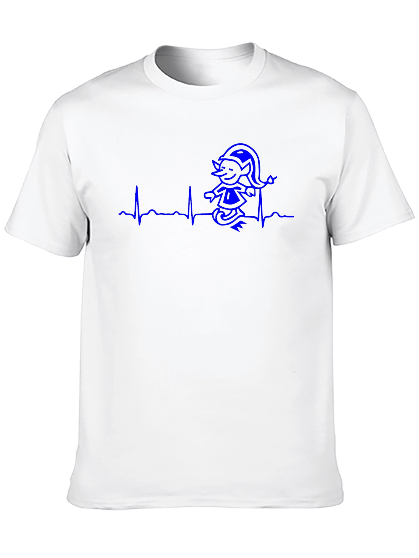 Heartbeat Elf T-Shirt - Funny Cartoon Tee