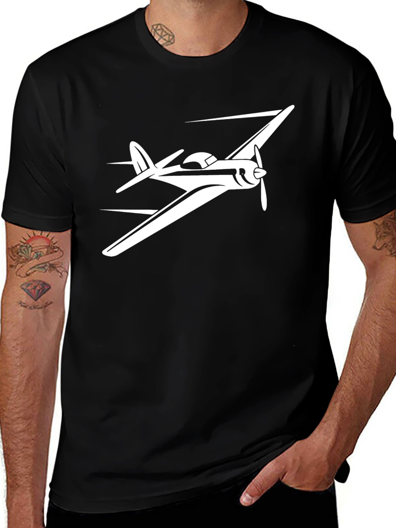 Vintage Airplane Graphic Tee - Aviation Enthusiast Shirt