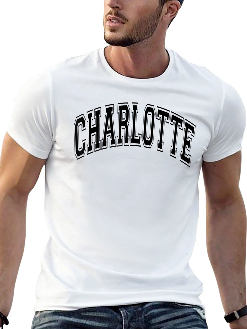Charlotte Black Graphic Tee - Classic Style