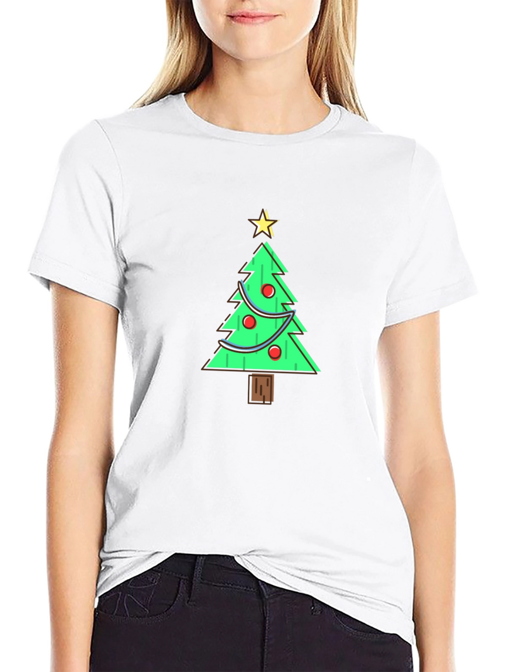 Festive Christmas Tree Graphic Tee