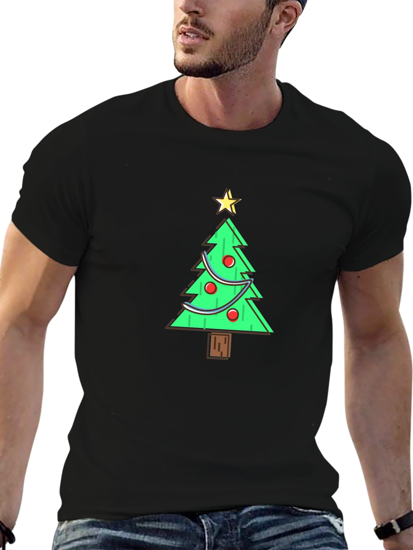 Festive Christmas Tree Graphic Tee