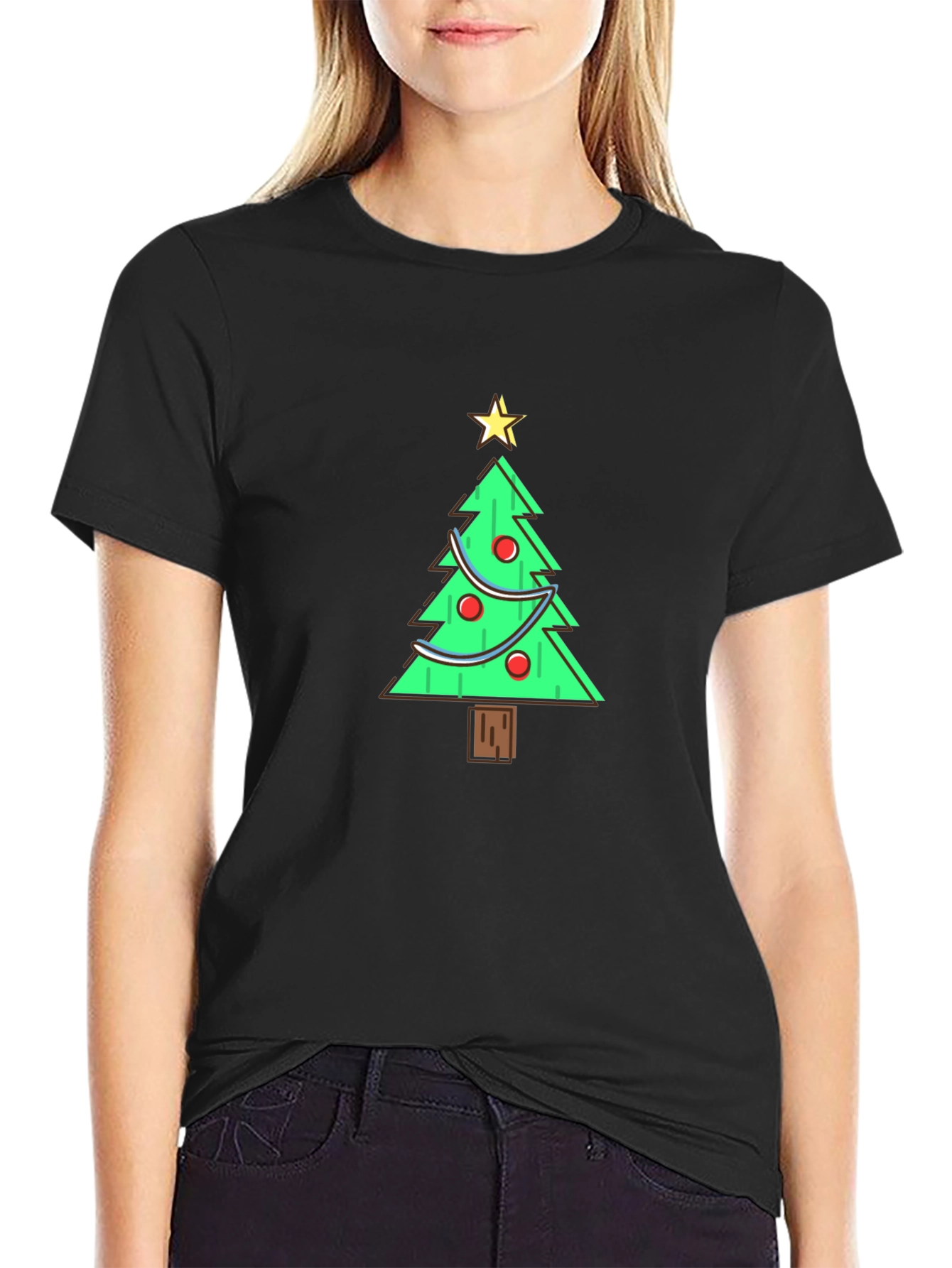 Festive Christmas Tree Graphic Tee