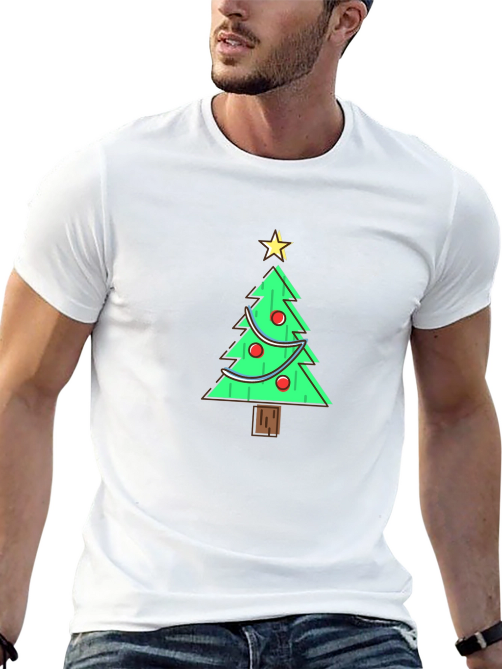 Festive Christmas Tree Graphic Tee