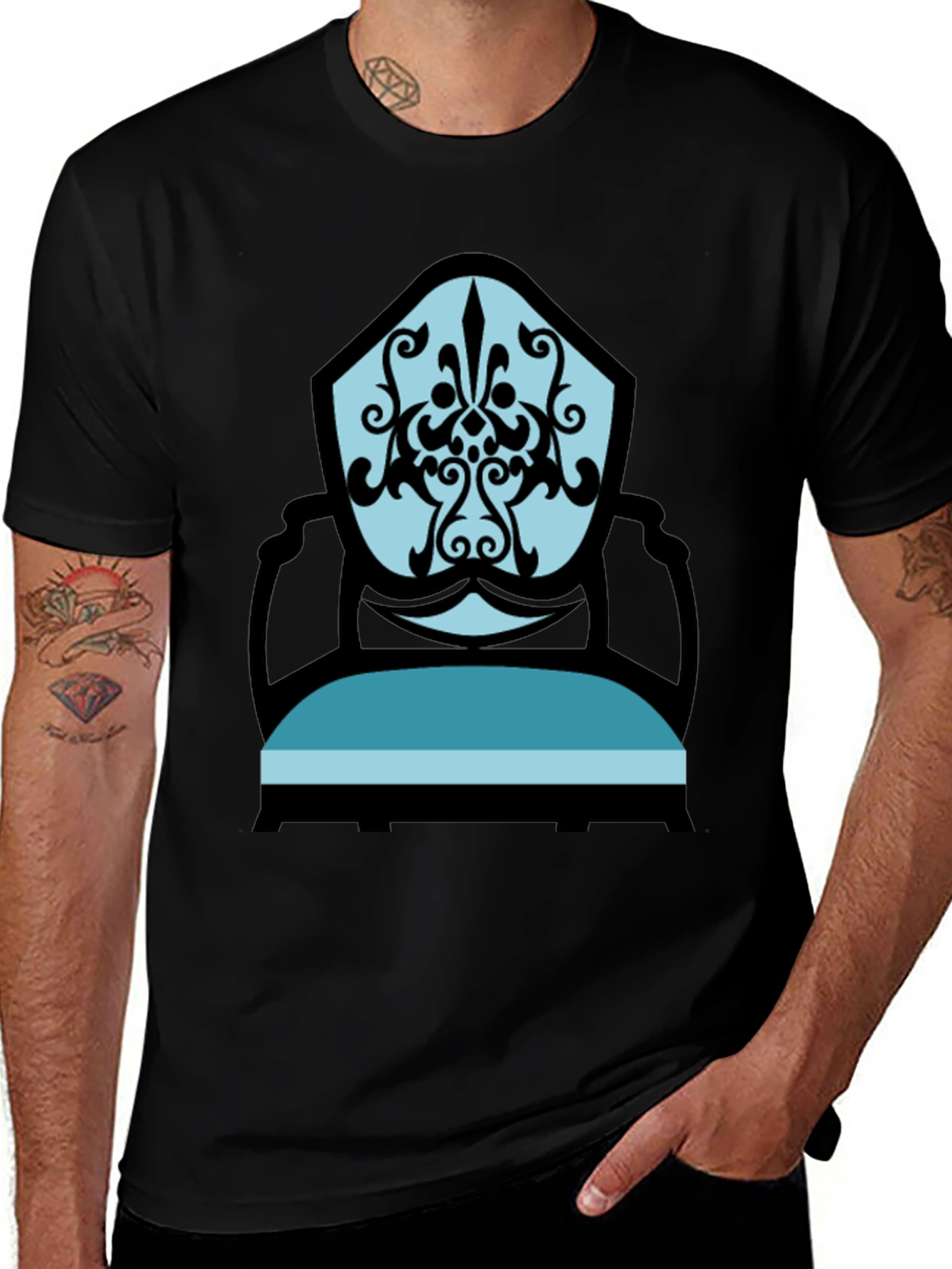 Stylish Chair Graphic Tee - Modern Comfort