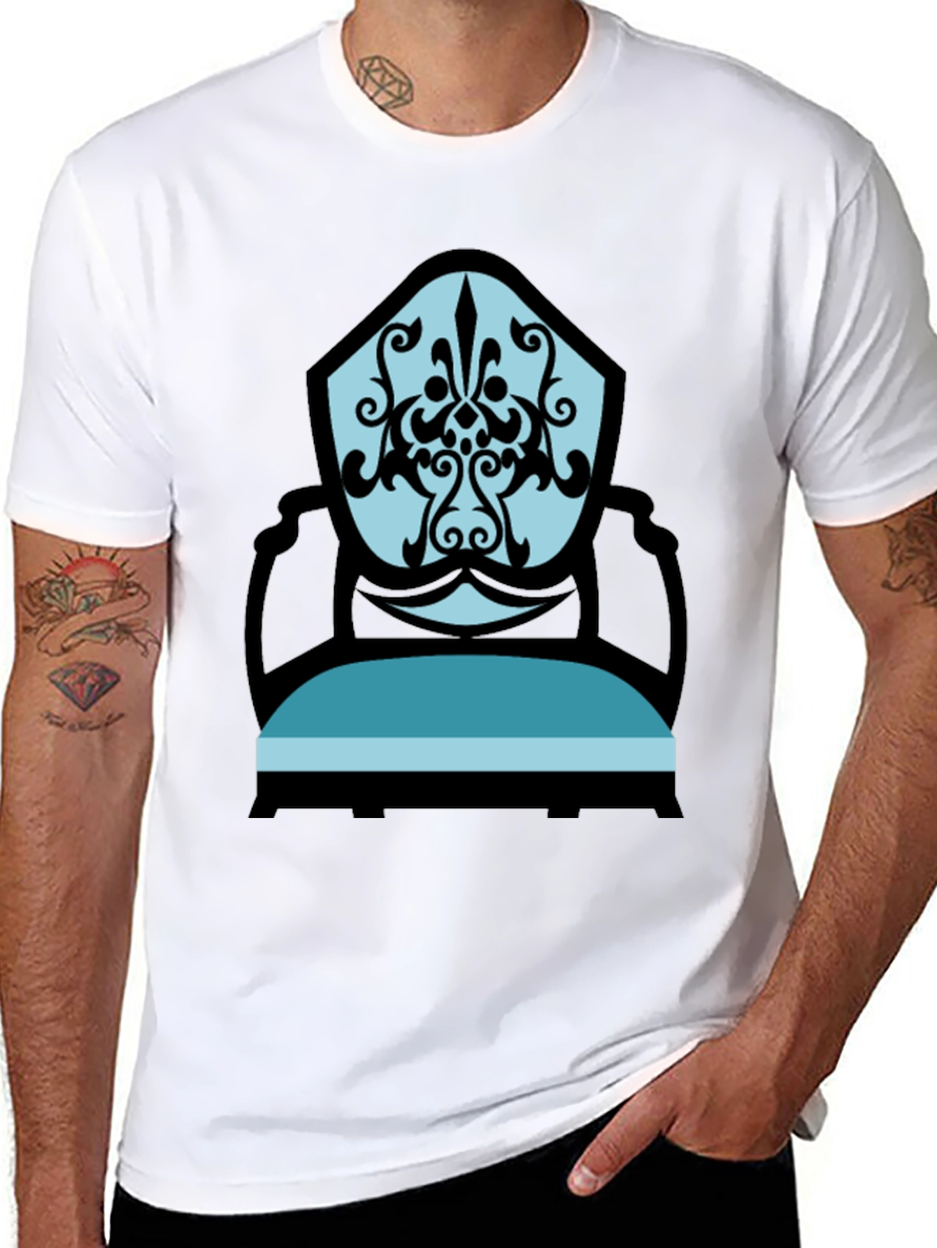 Stylish Chair Graphic Tee - Modern Comfort