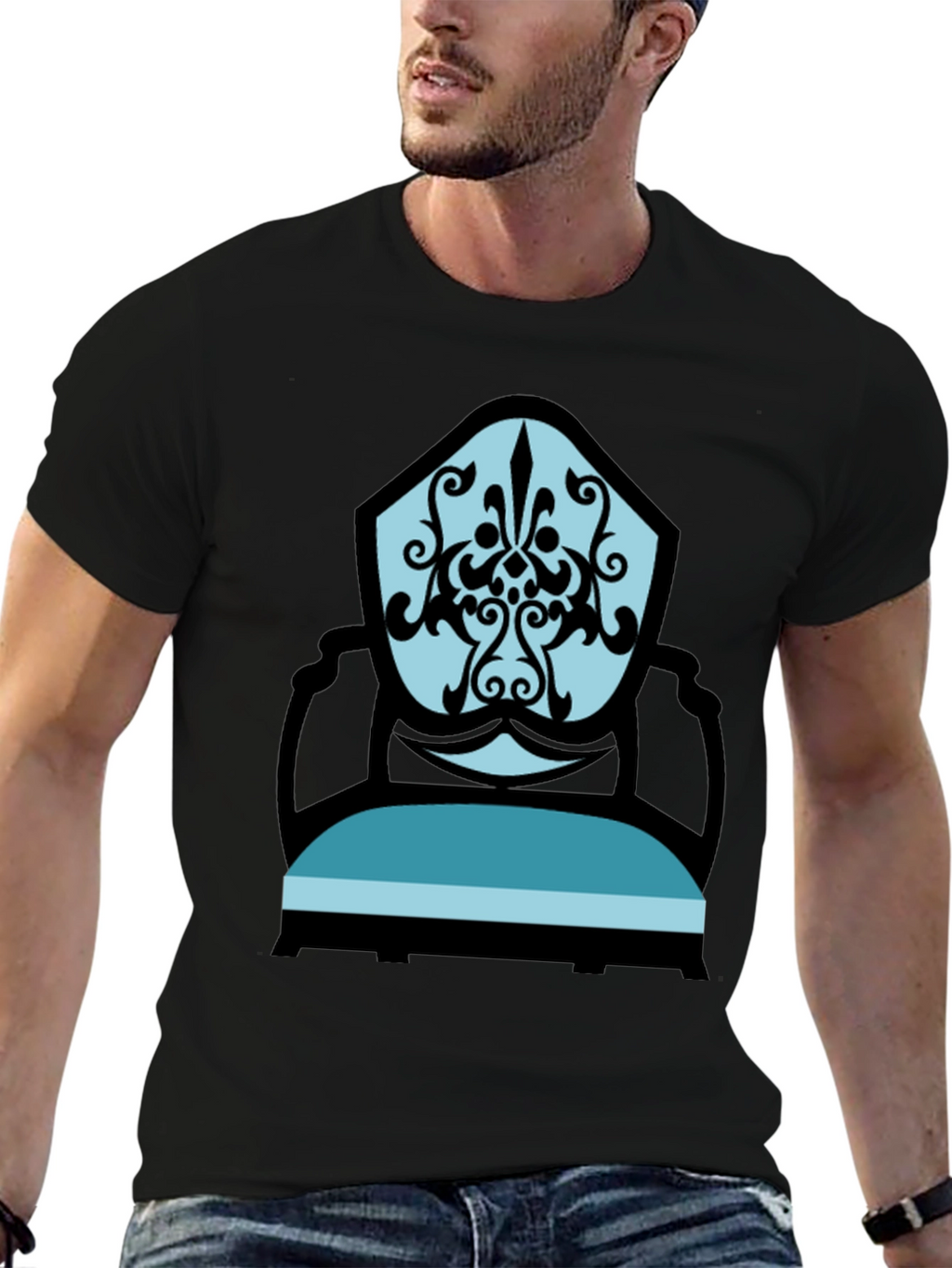 Stylish Chair Graphic Tee - Modern Comfort