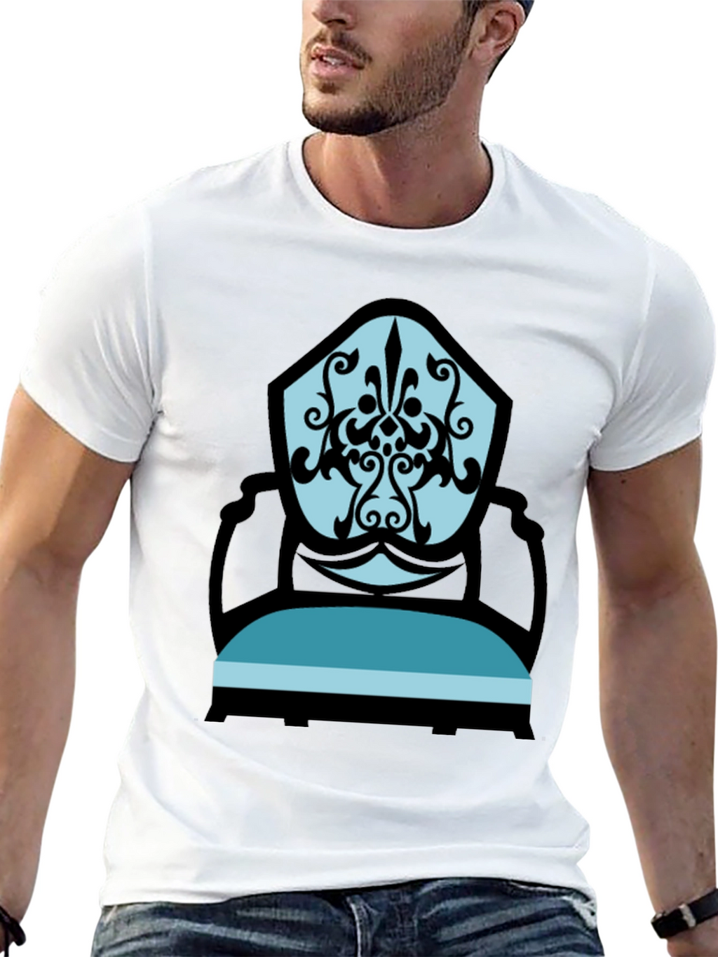 Stylish Chair Graphic Tee - Modern Comfort
