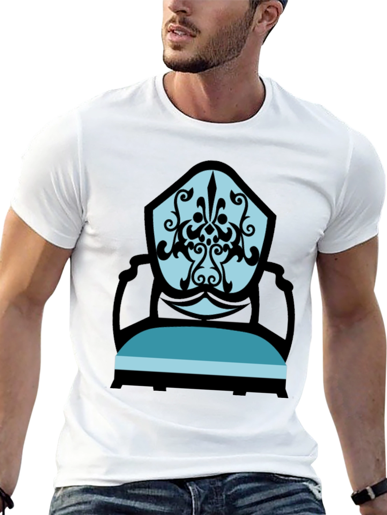 Stylish Chair Graphic Tee - Modern Comfort