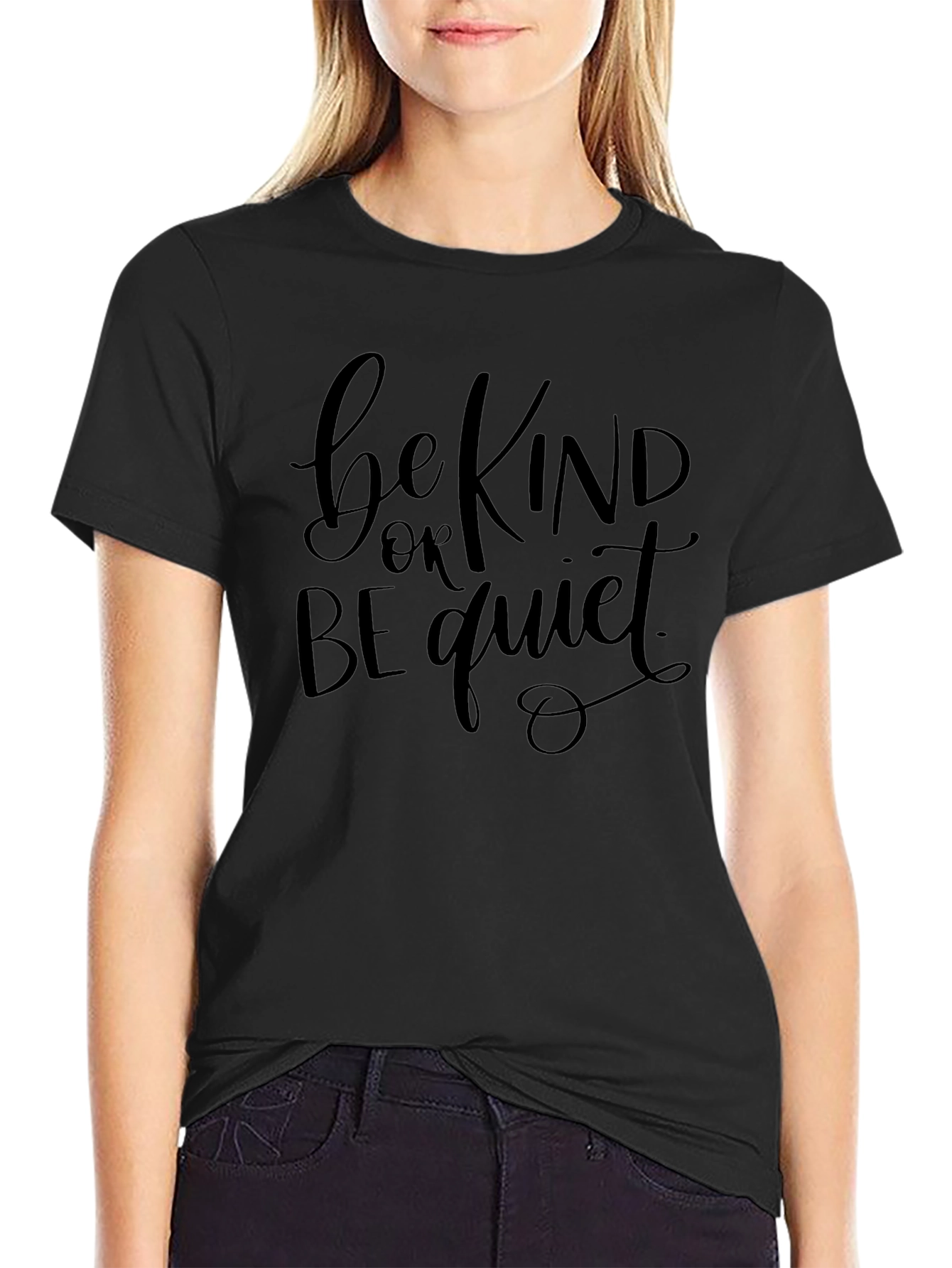 Be Kind or Be Quiet Graphic Tee - Black
