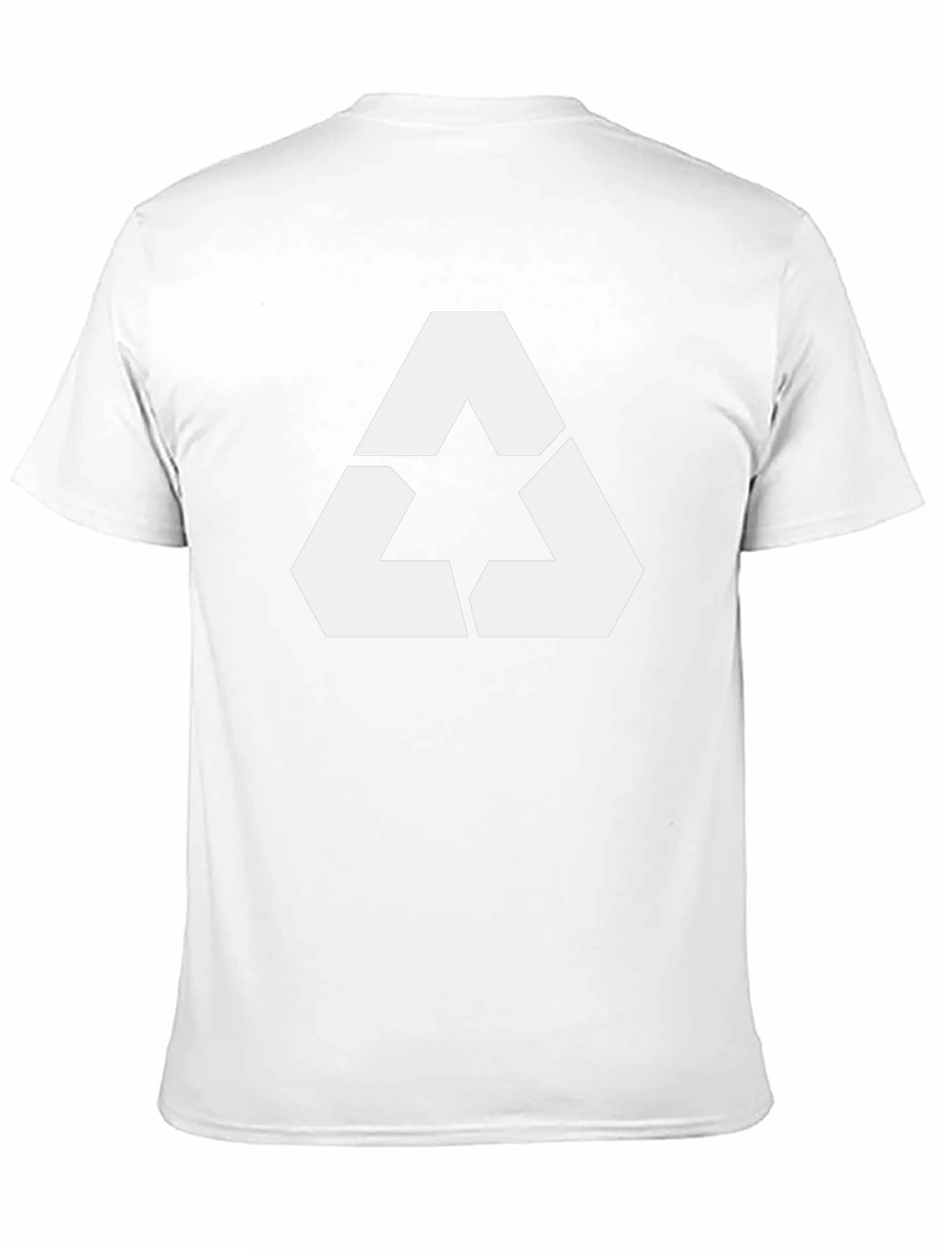 Geometric Triangle Star Graphic Tee - Black