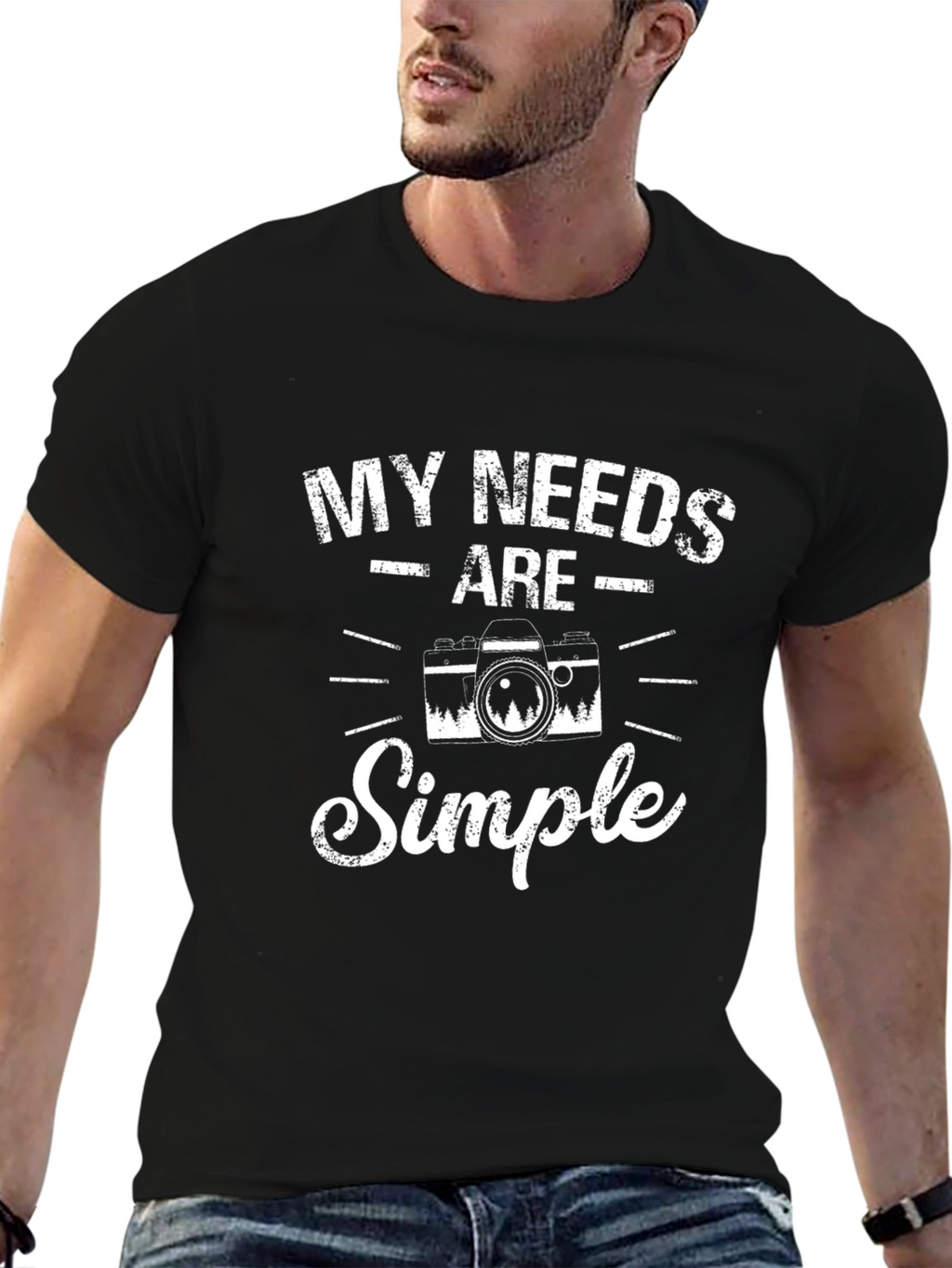My Needs Are Simple Camera Graphic Tee