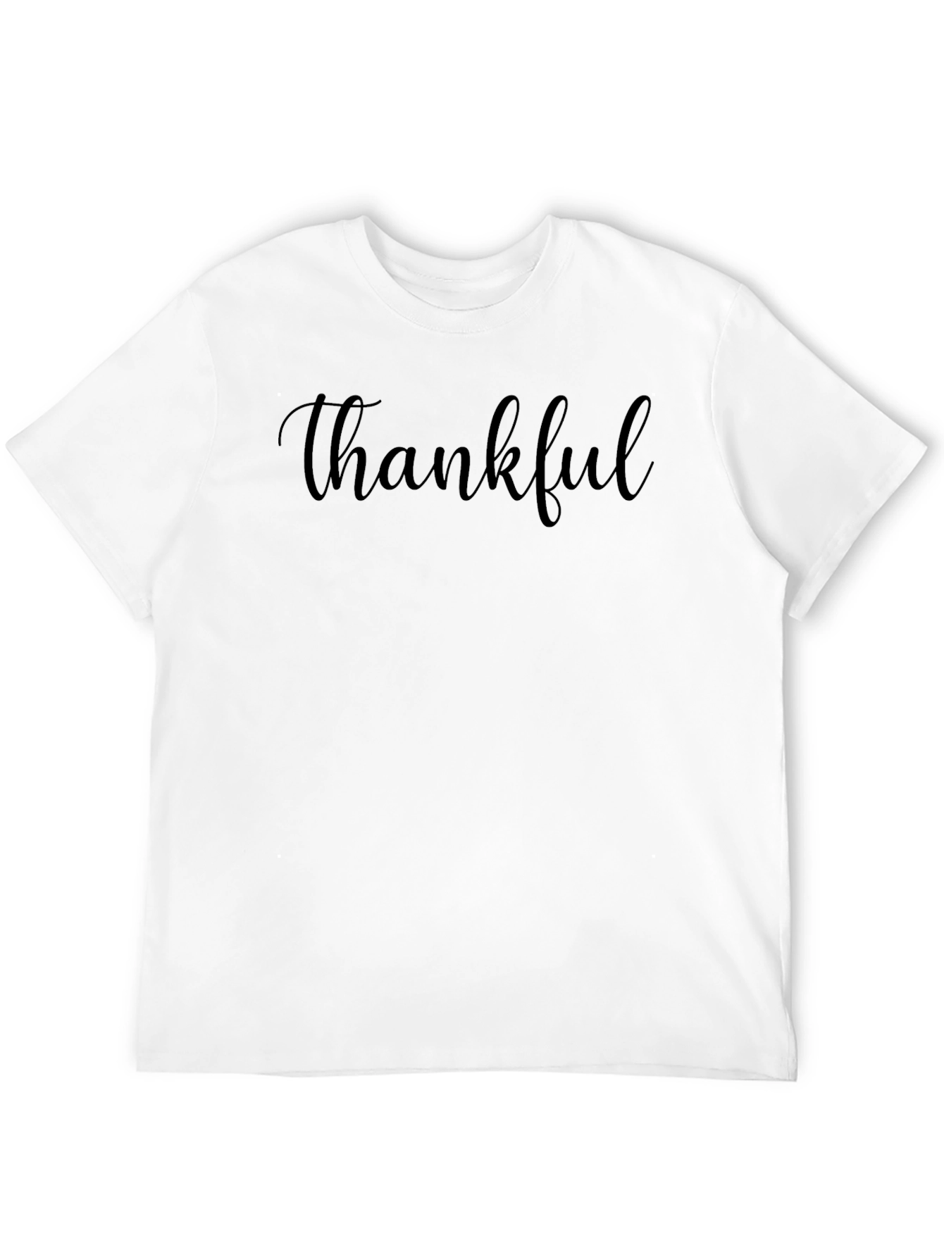 Thankful Black T-Shirt - Soft Cotton Blend