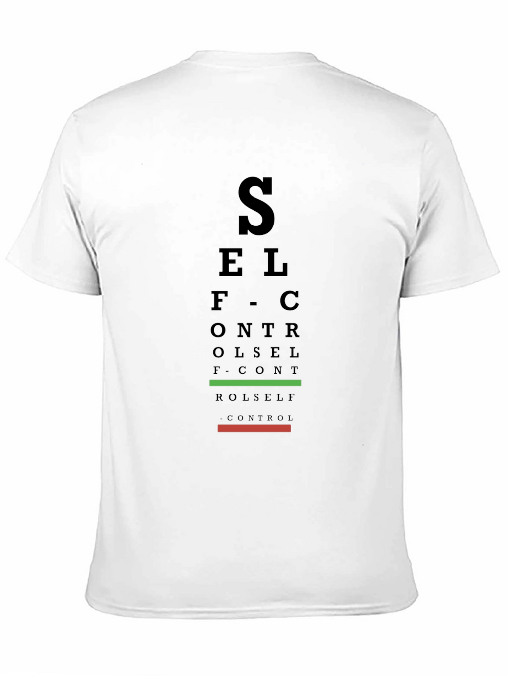 Self Control Eye Chart Black T-Shirt