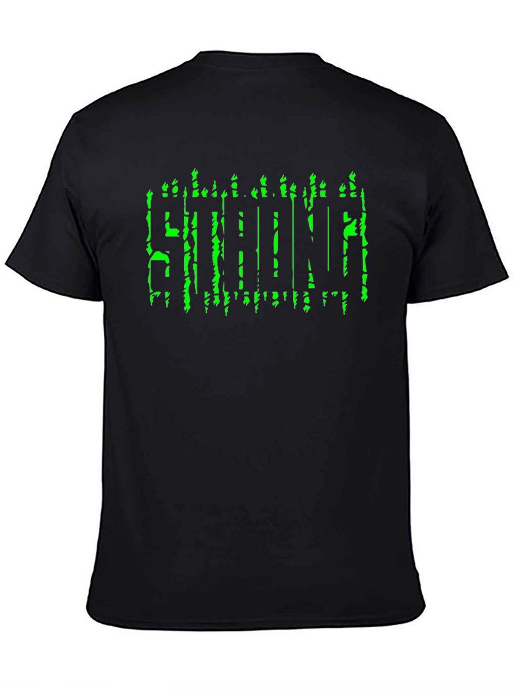 Strong Graphic Print Black T-Shirt