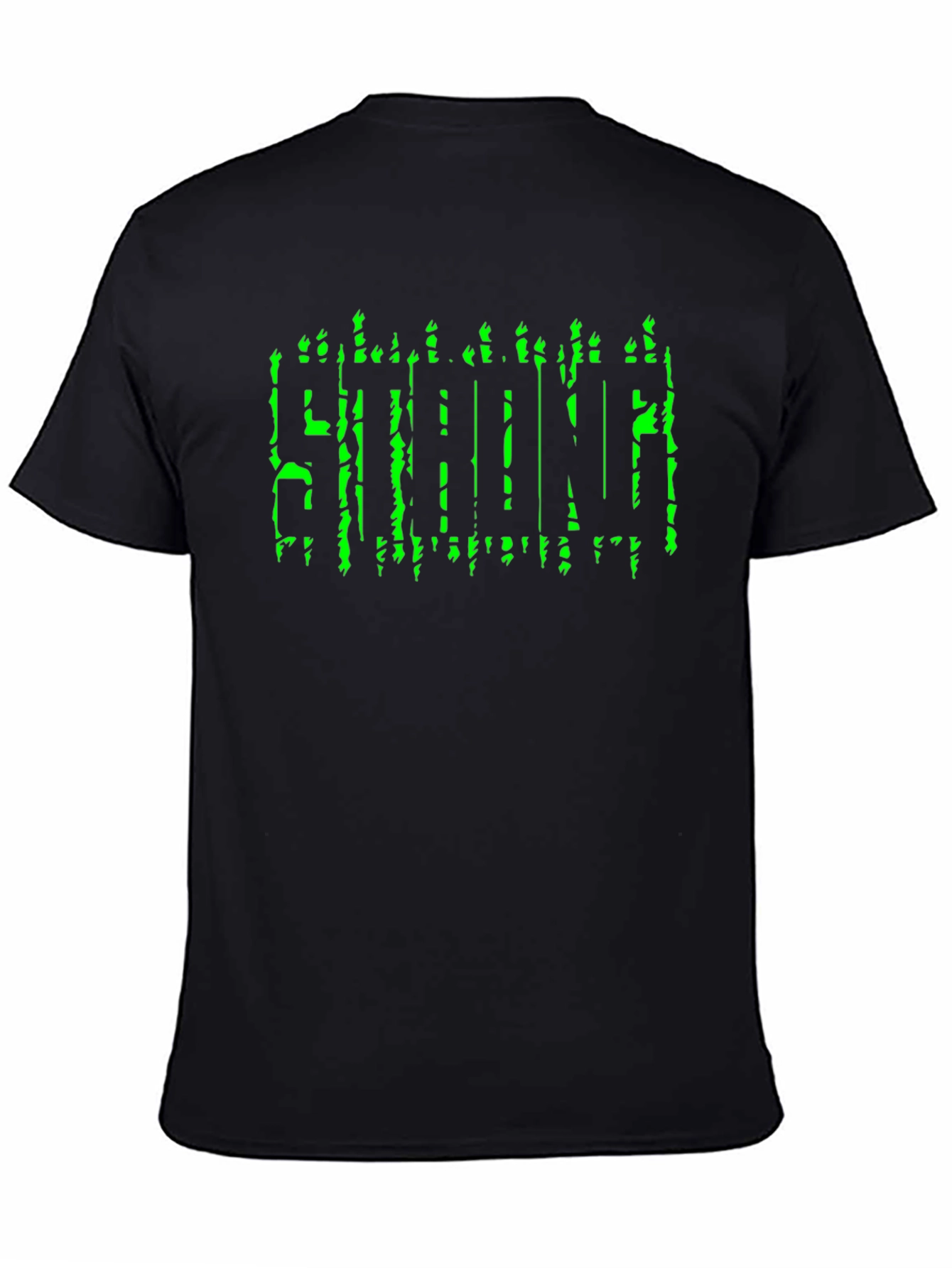 Strong Graphic Print Black T-Shirt