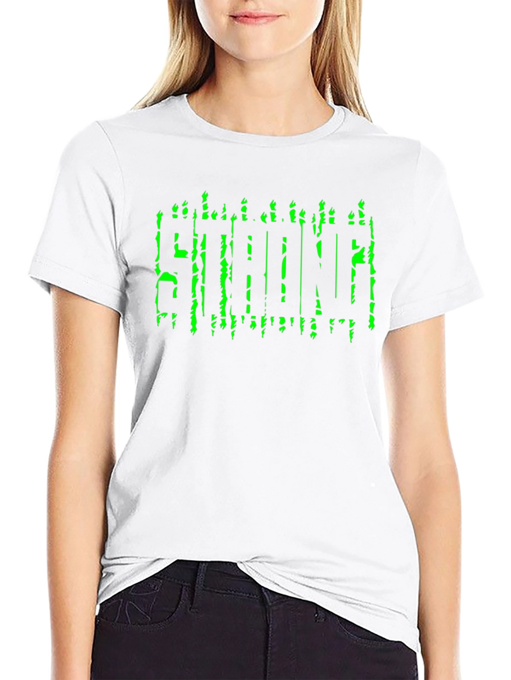 Strong Graphic Print Black T-Shirt