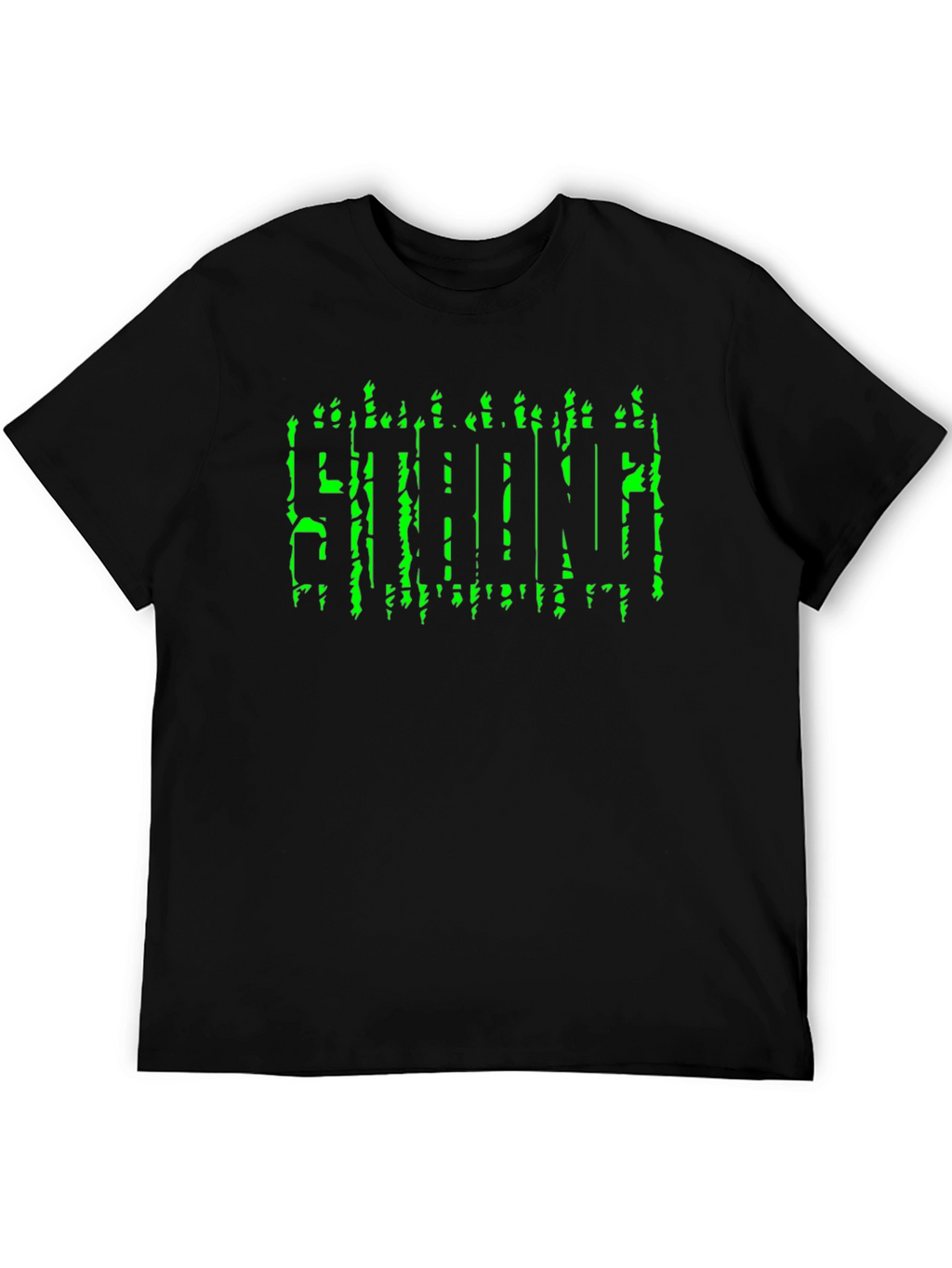 Strong Graphic Print Black T-Shirt