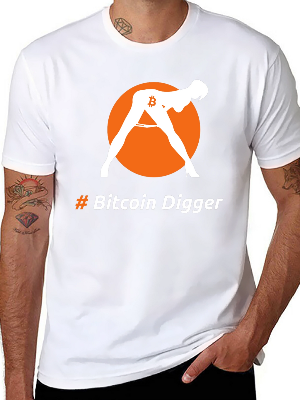 Bitcoin Digger Graphic Tee - Crypto Humor T-Shirt
