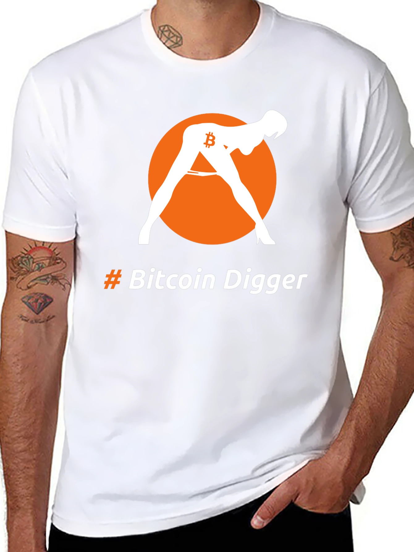 Bitcoin Digger Graphic Tee - Crypto Humor T-Shirt