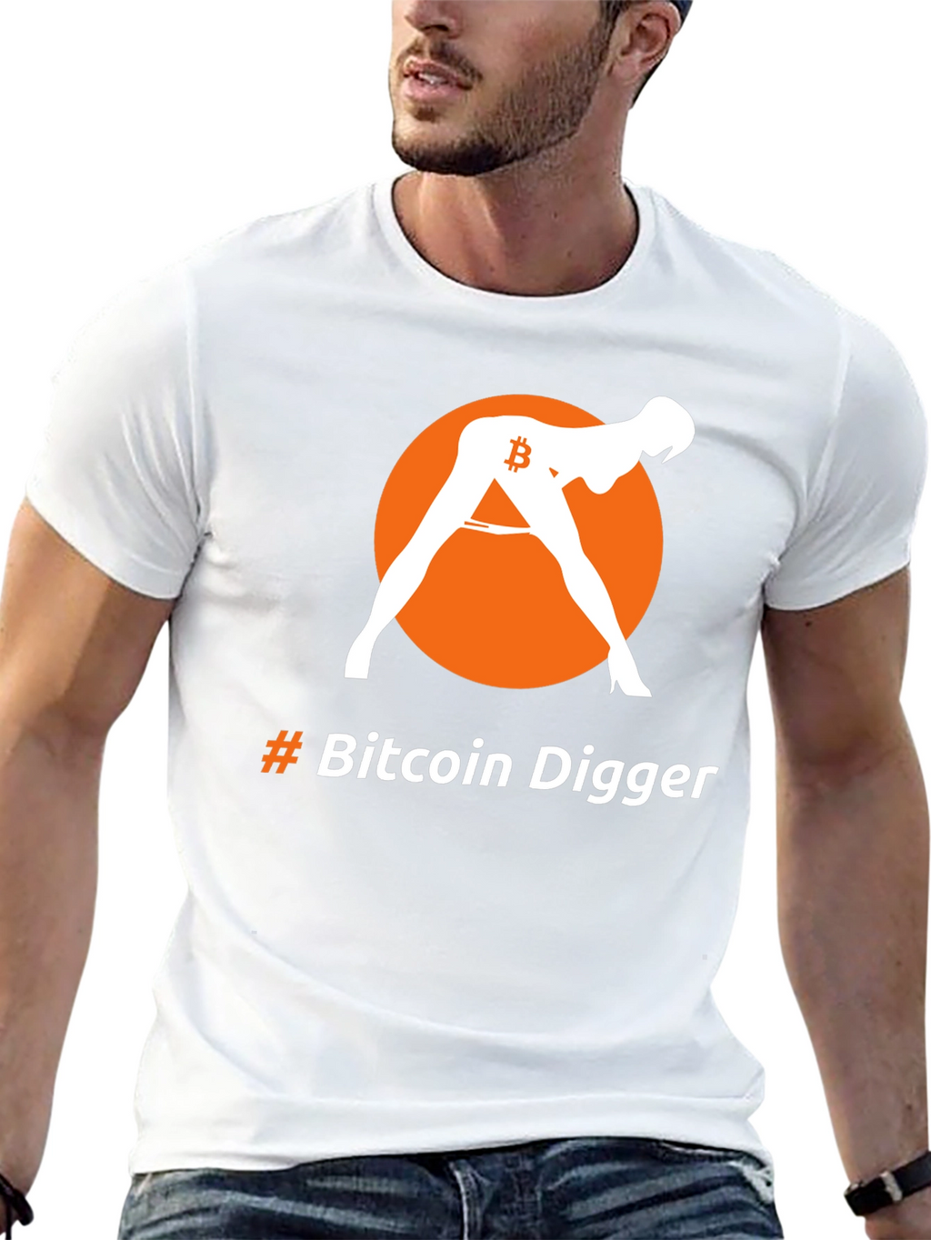Bitcoin Digger Graphic Tee - Crypto Humor T-Shirt