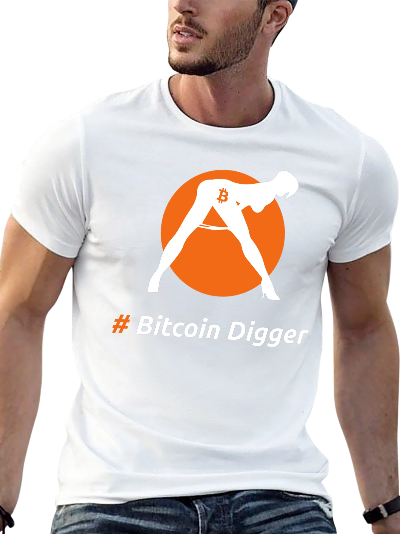 Bitcoin Digger Graphic Tee - Crypto Humor T-Shirt