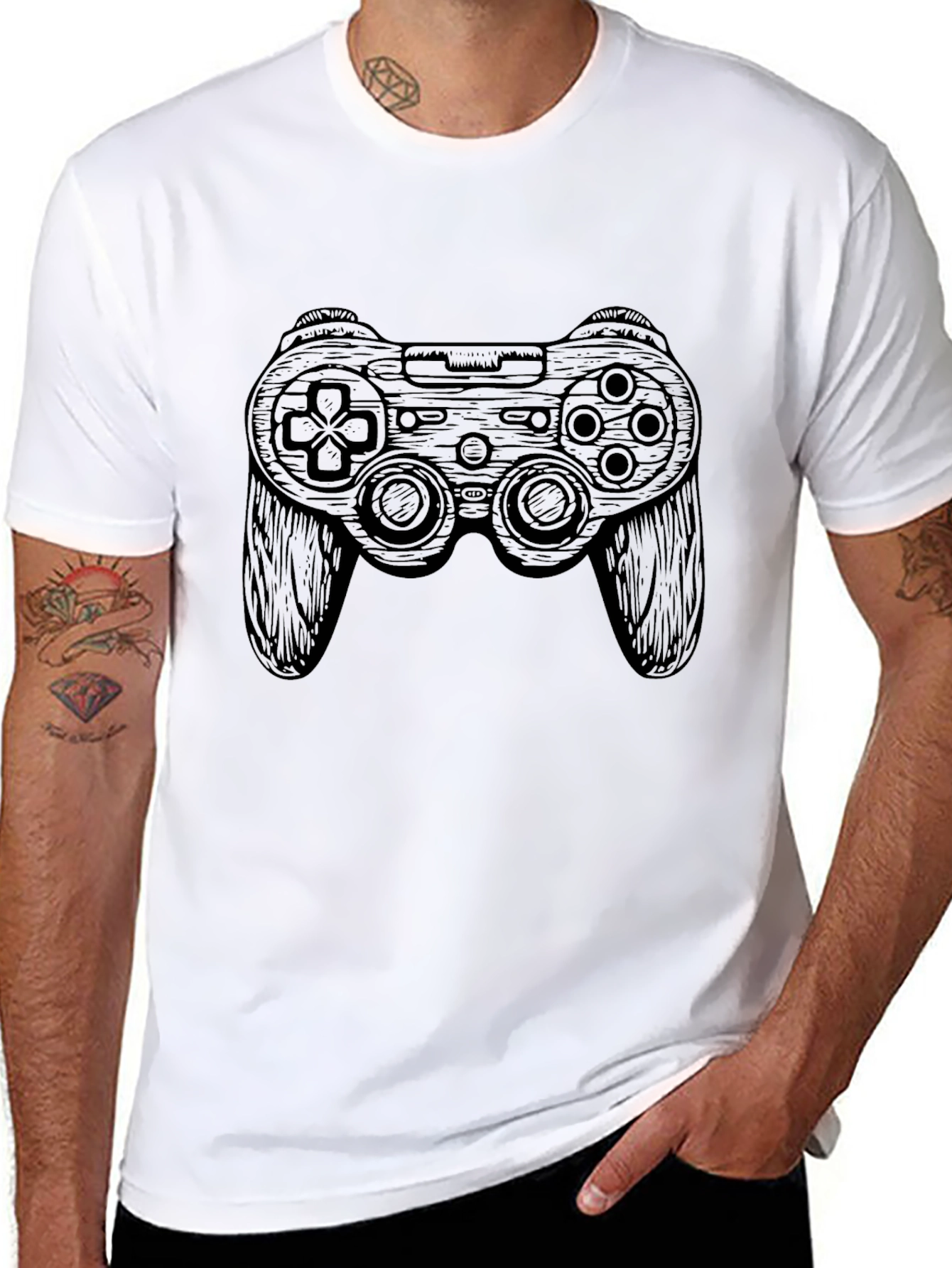 Gaming Controller Graphic Tee - Black