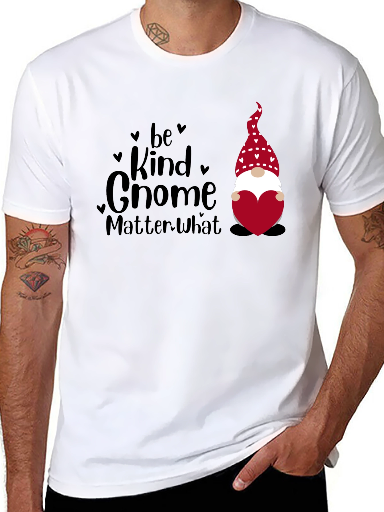 Be Kind Gnome Matter What T-Shirt Valentines Day