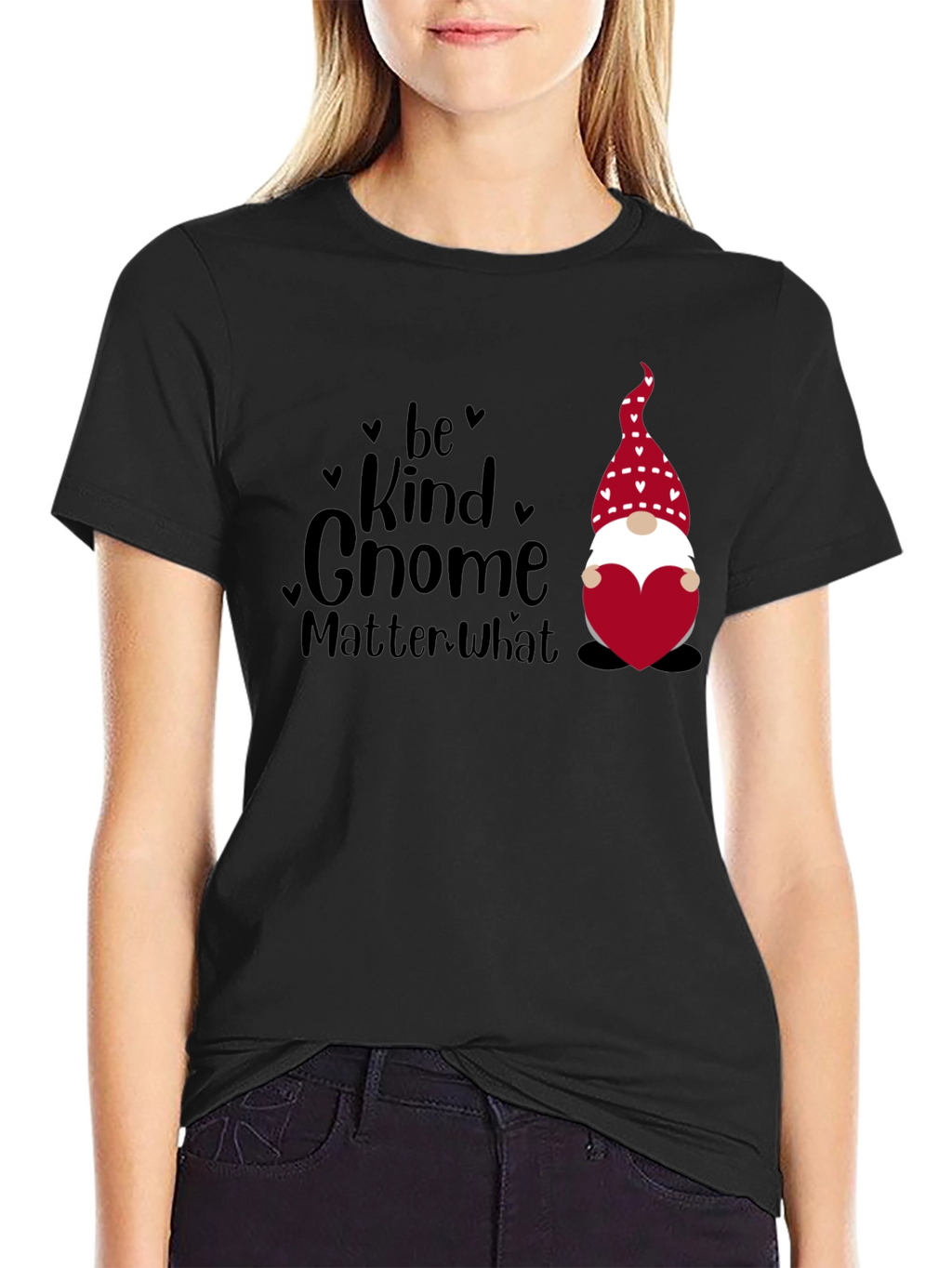 Be Kind Gnome Matter What T-Shirt Valentines Day
