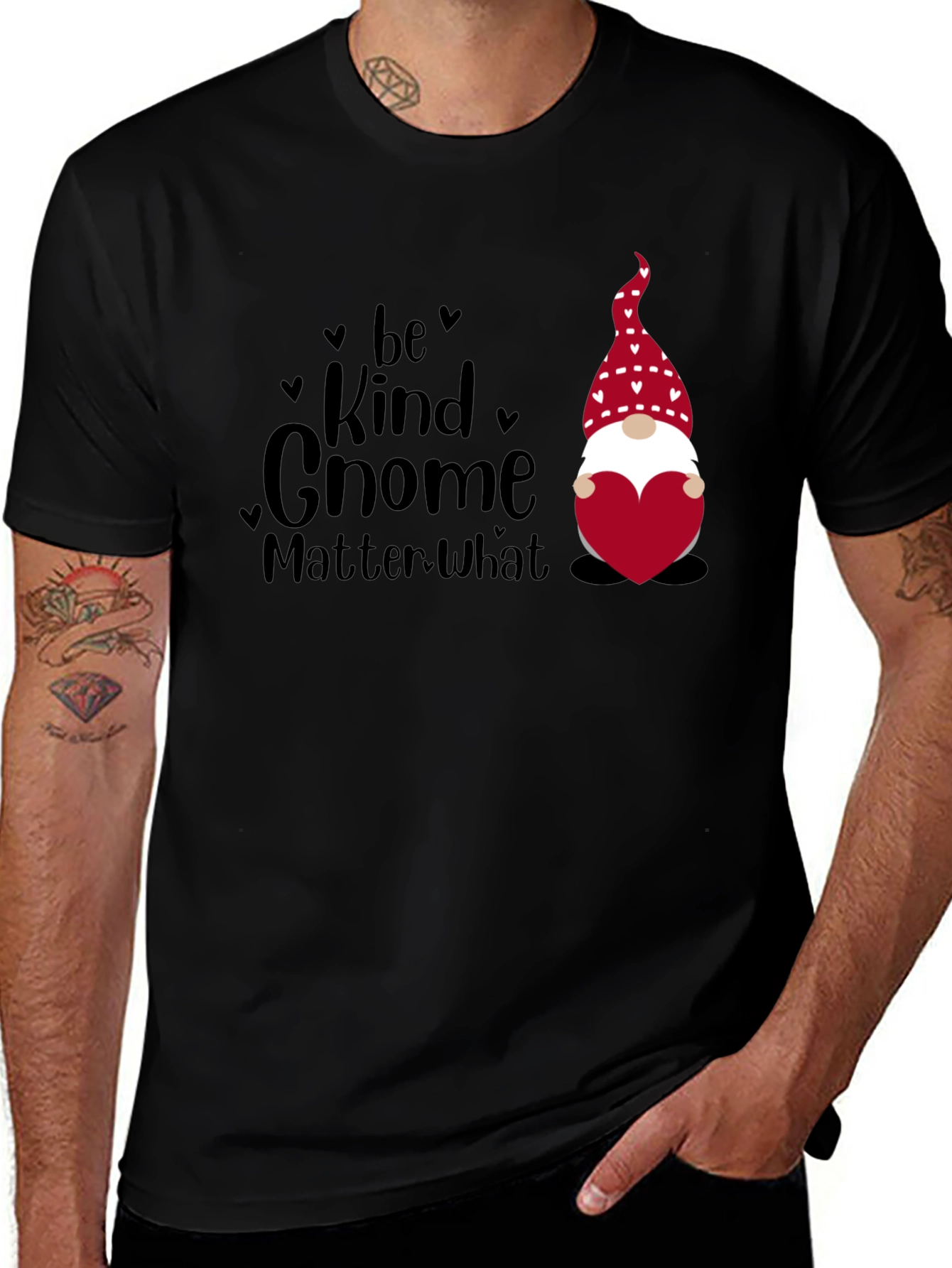 Be Kind Gnome Matter What T-Shirt Valentines Day