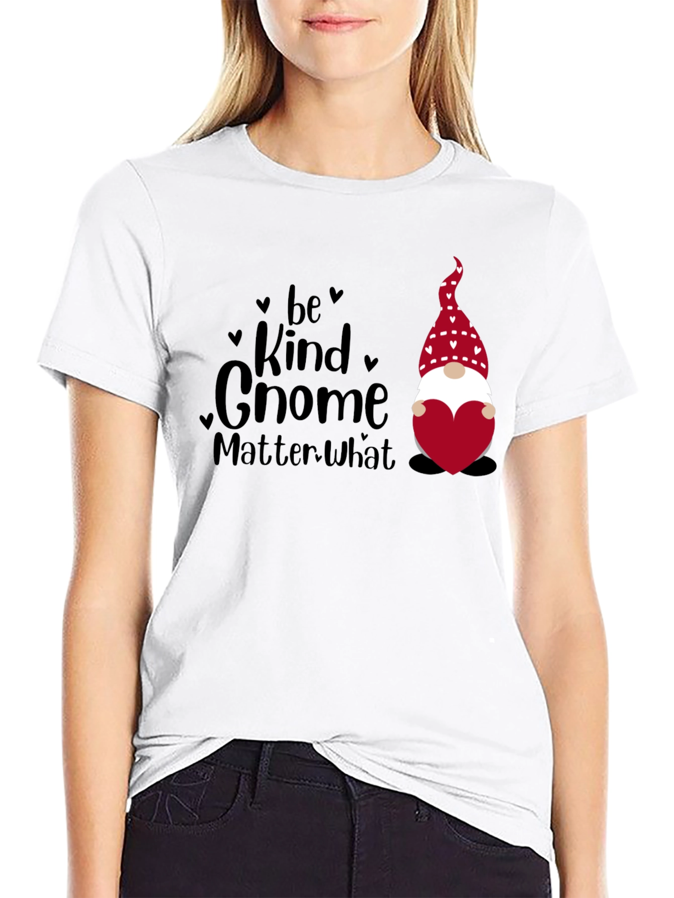 Be Kind Gnome Matter What T-Shirt Valentines Day