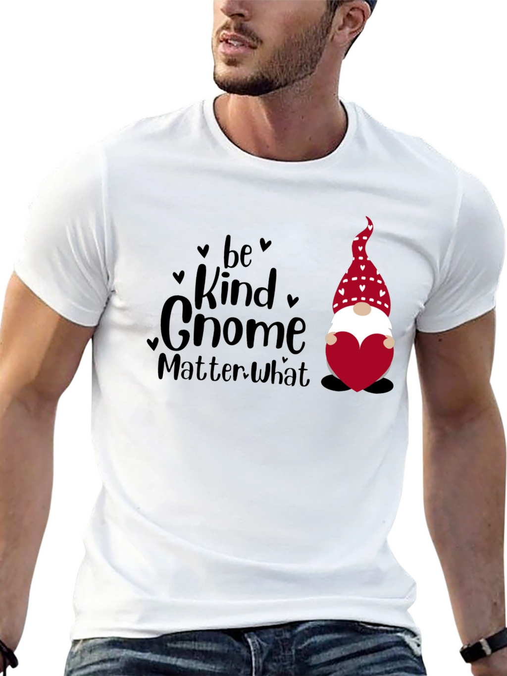 Be Kind Gnome Matter What T-Shirt Valentines Day