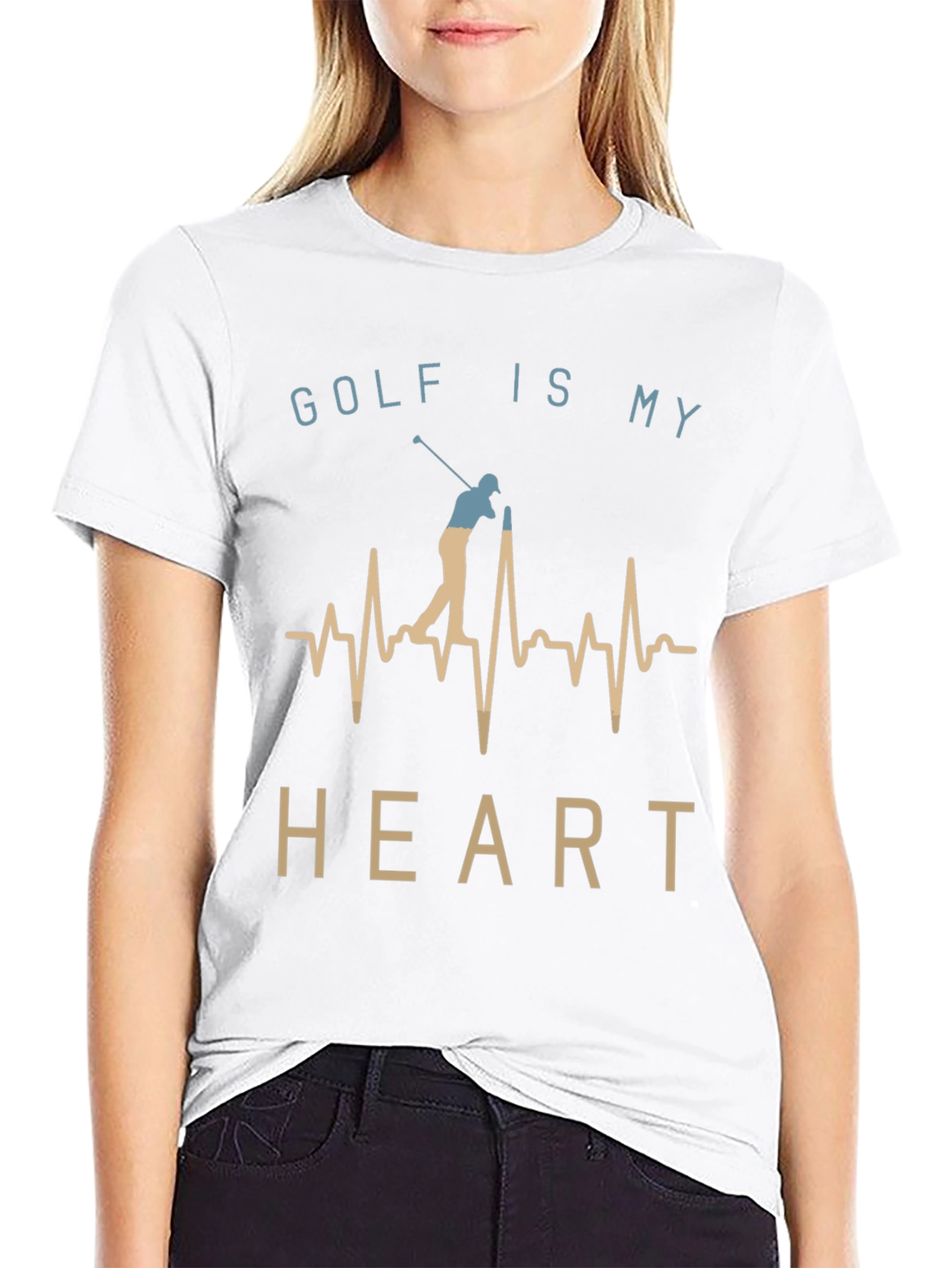 Golf Is My Heart T-Shirt - Golfer Tee
