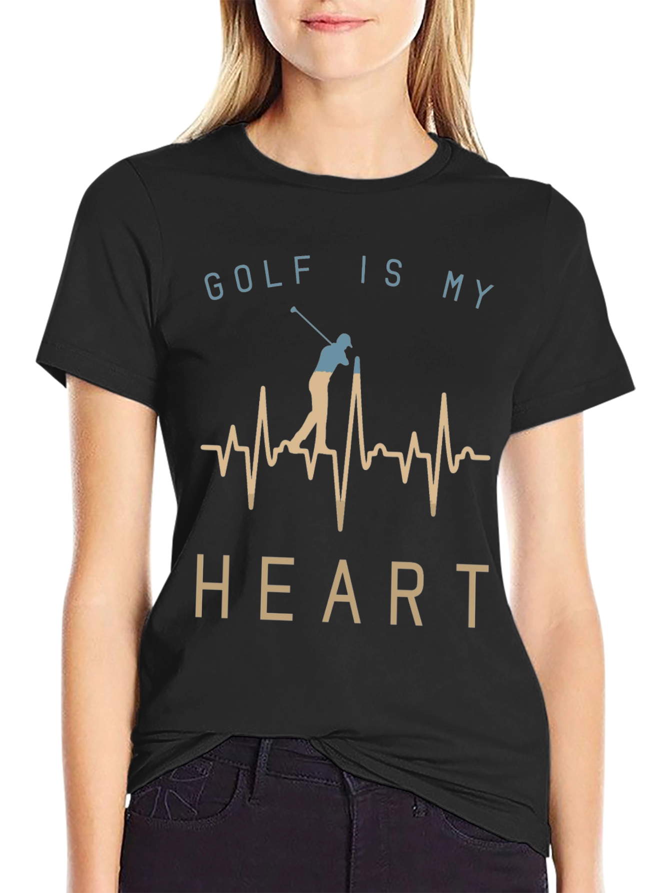 Golf Is My Heart T-Shirt - Golfer Tee