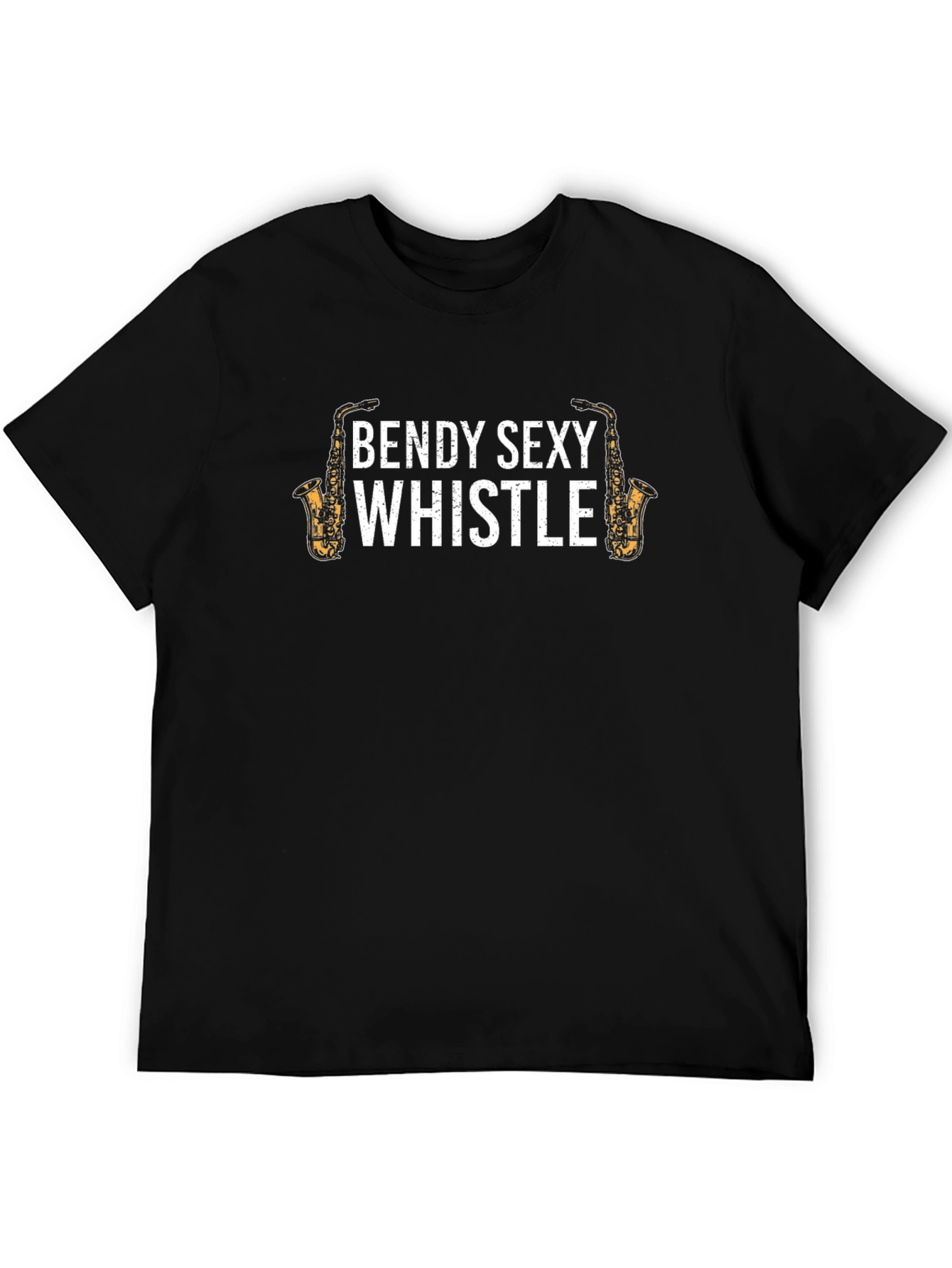 Bendy Sexy Whistle Graphic Tee - Black Cotton Shirt