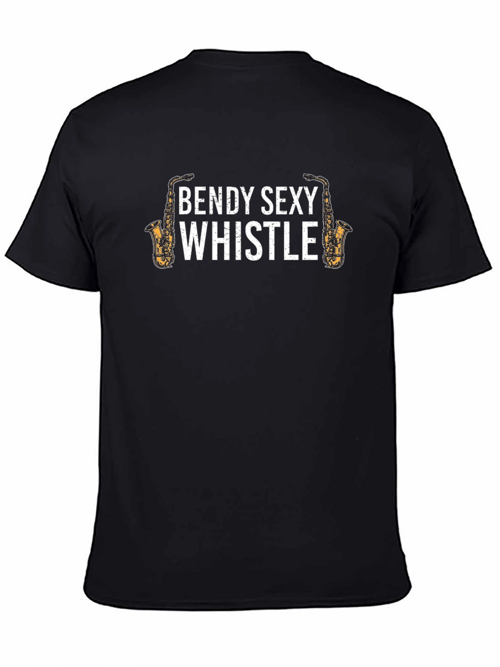 Bendy Sexy Whistle Graphic Tee - Black Cotton Shirt