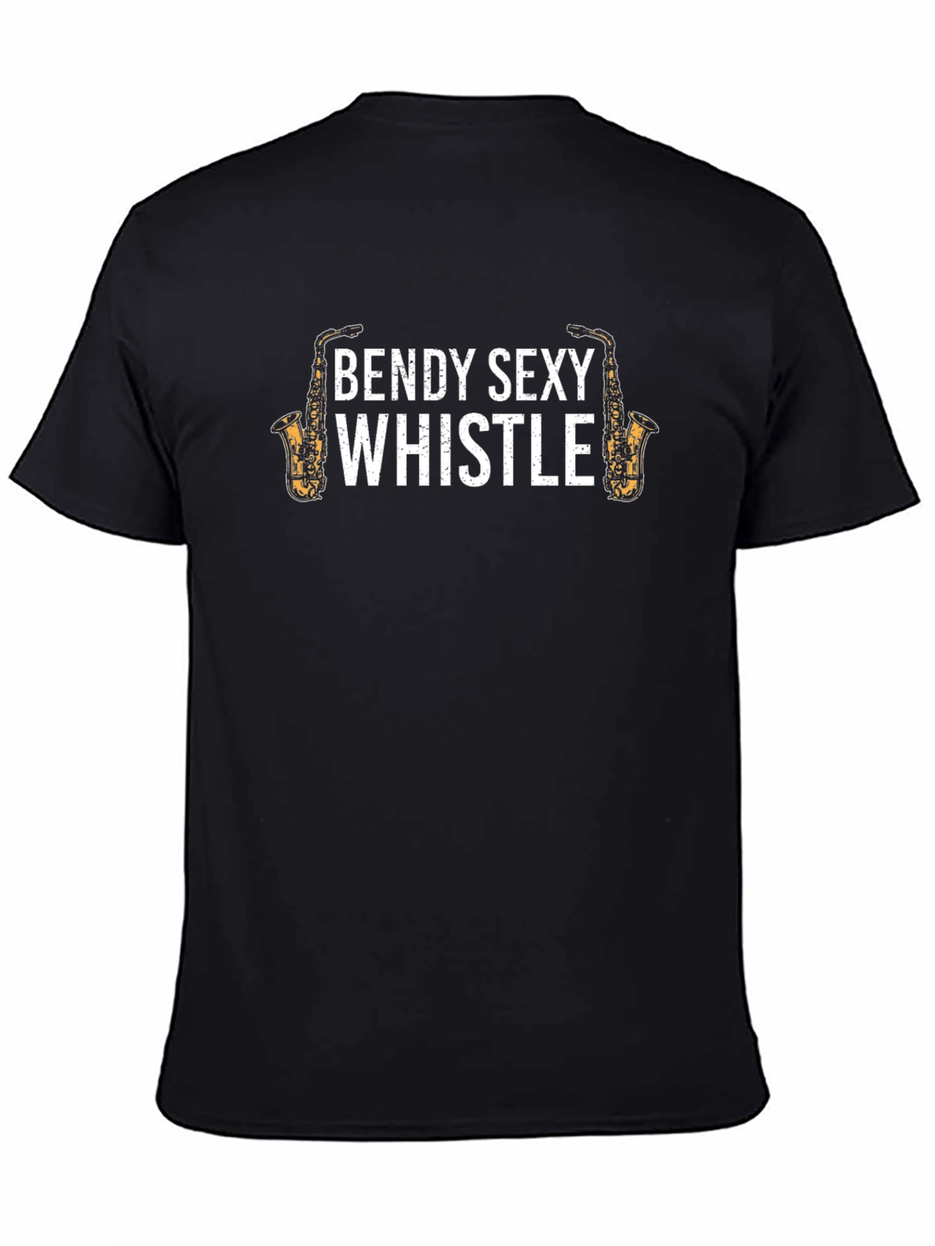 Bendy Sexy Whistle Graphic Tee - Black Cotton Shirt