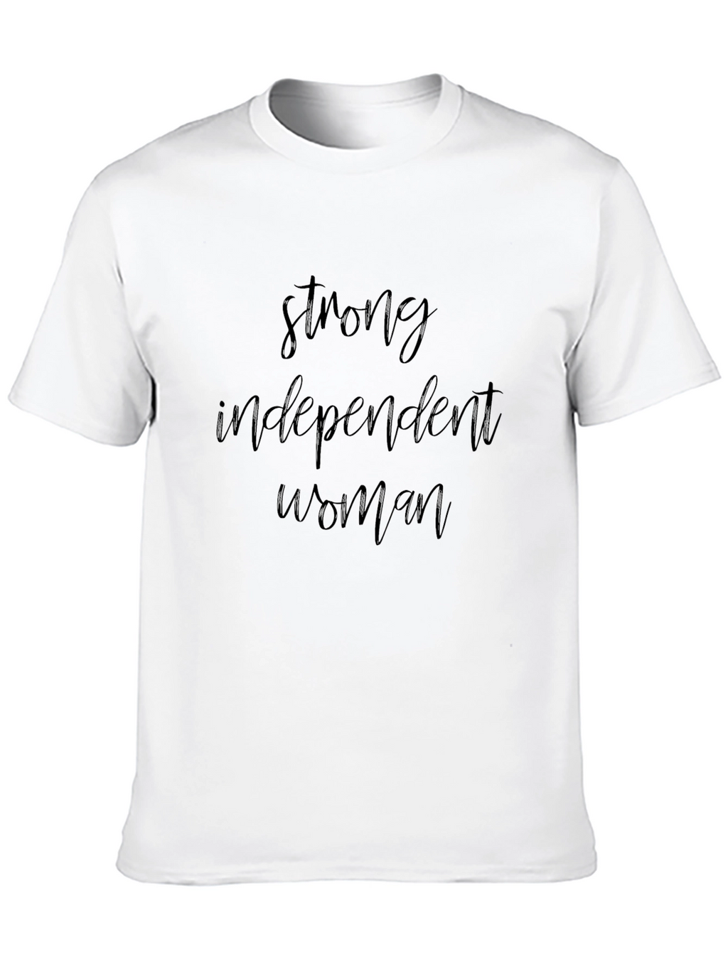 Strong Independent Woman Black Graphic T-Shirt