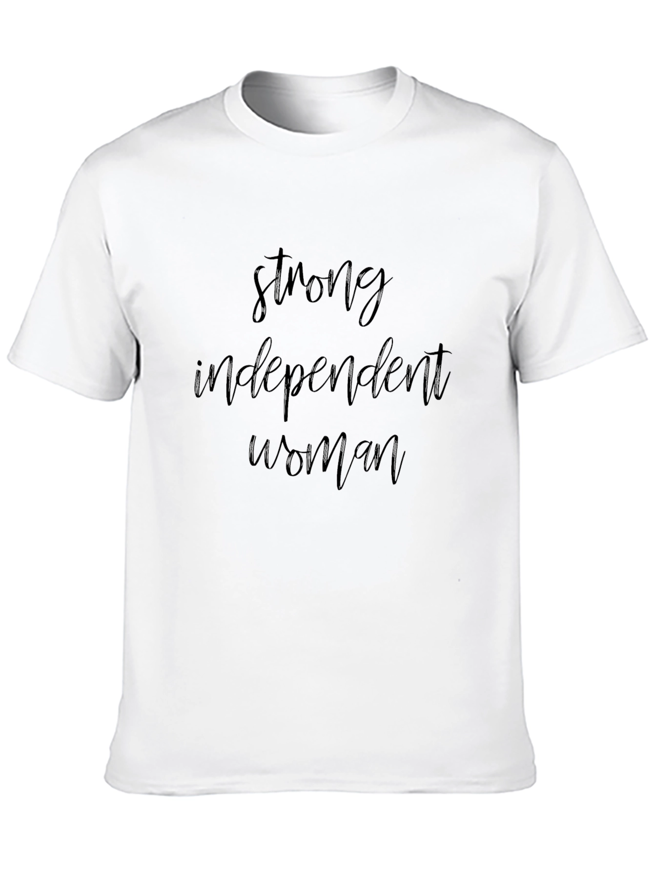 Strong Independent Woman Black Graphic T-Shirt