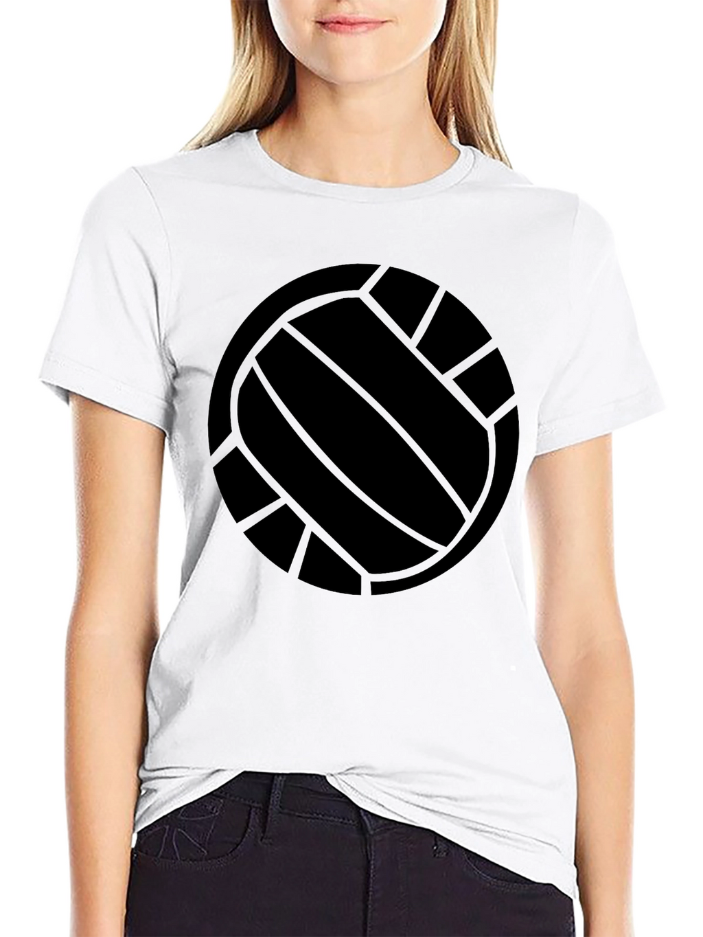Black Volleyball Graphic T-Shirt