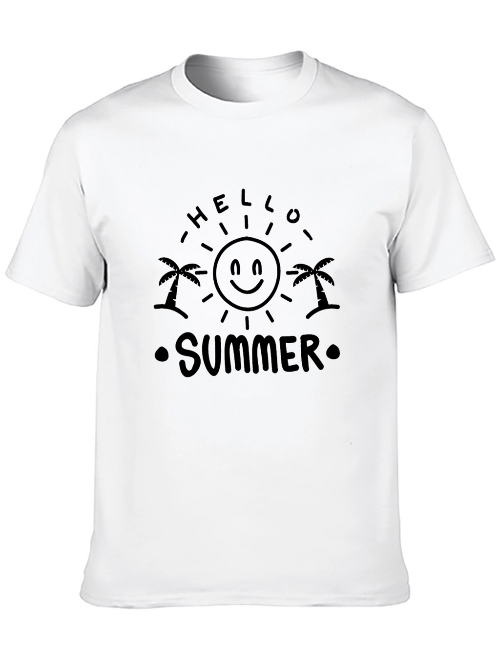 Hello Summer Black Graphic Tee