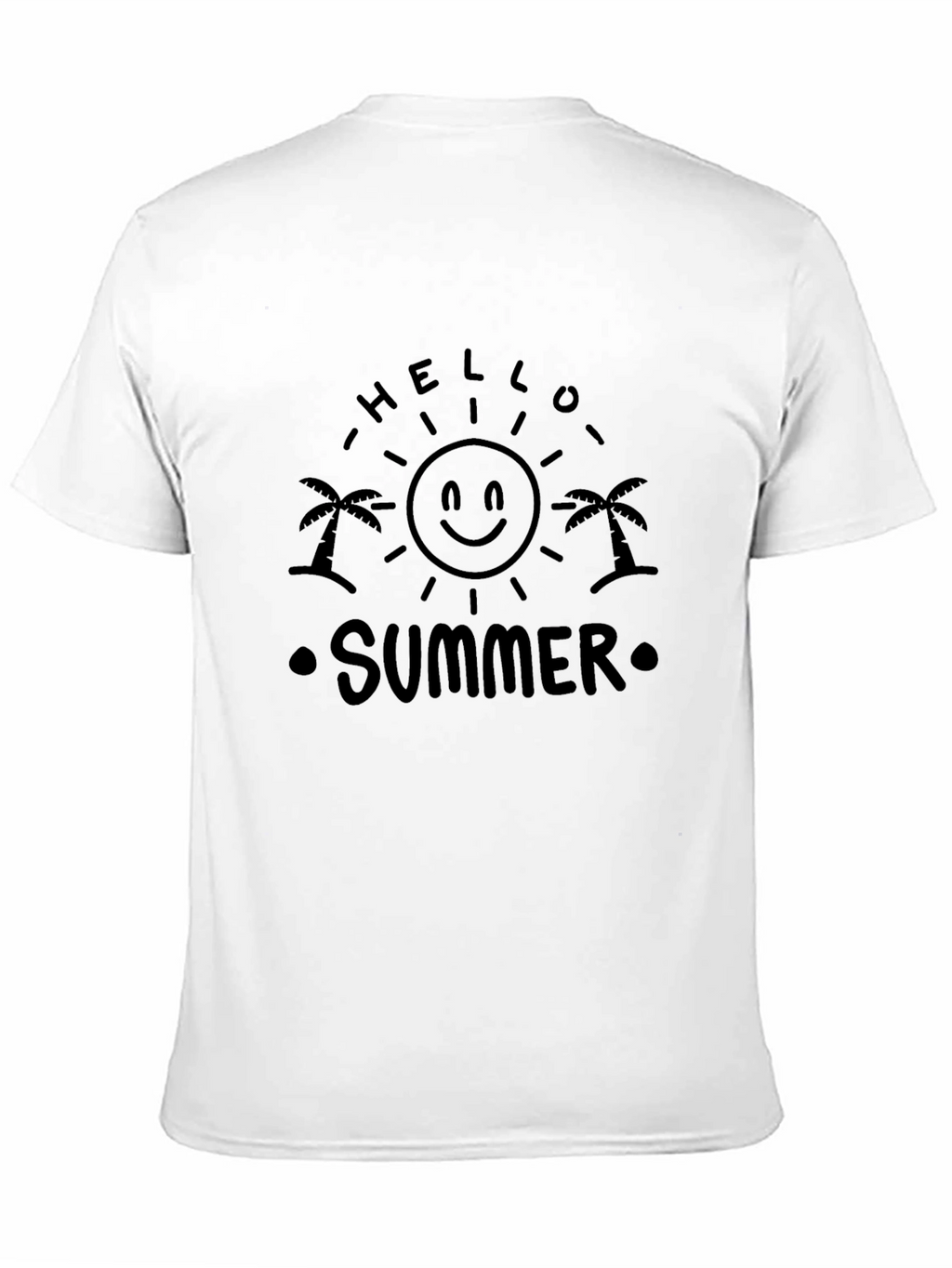 Hello Summer Black Graphic Tee
