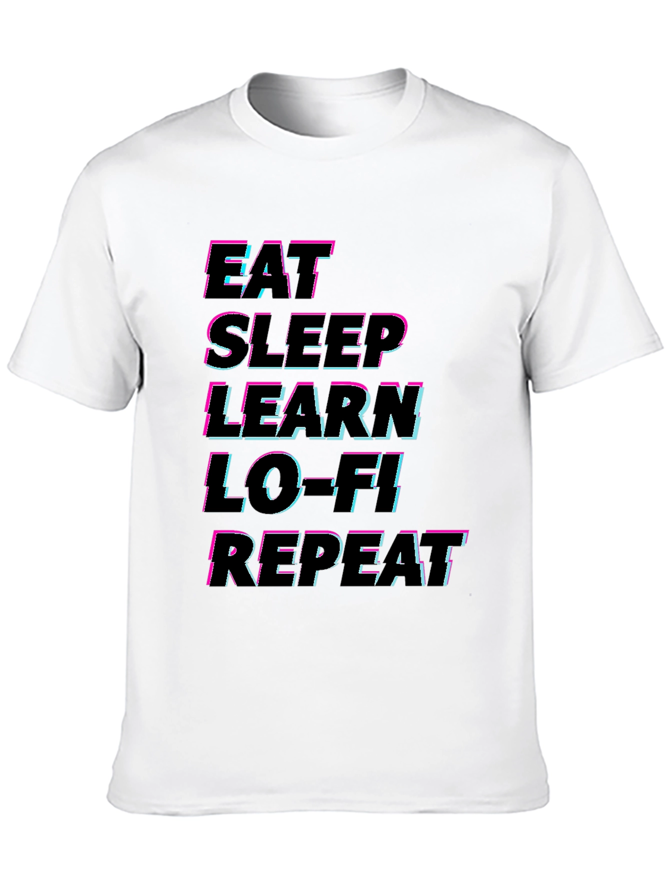 Eat Sleep Learn Lo-Fi Repeat Black T-Shirt