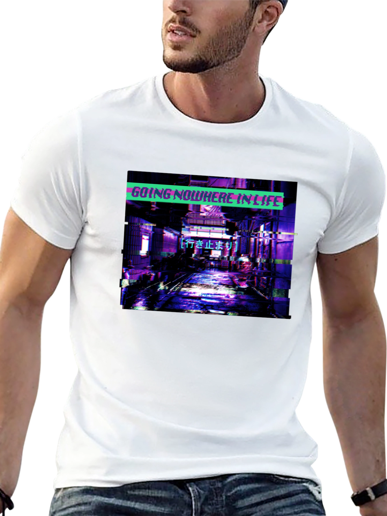 Going Nowhere In Life T-Shirt - Cyberpunk Aesthetic