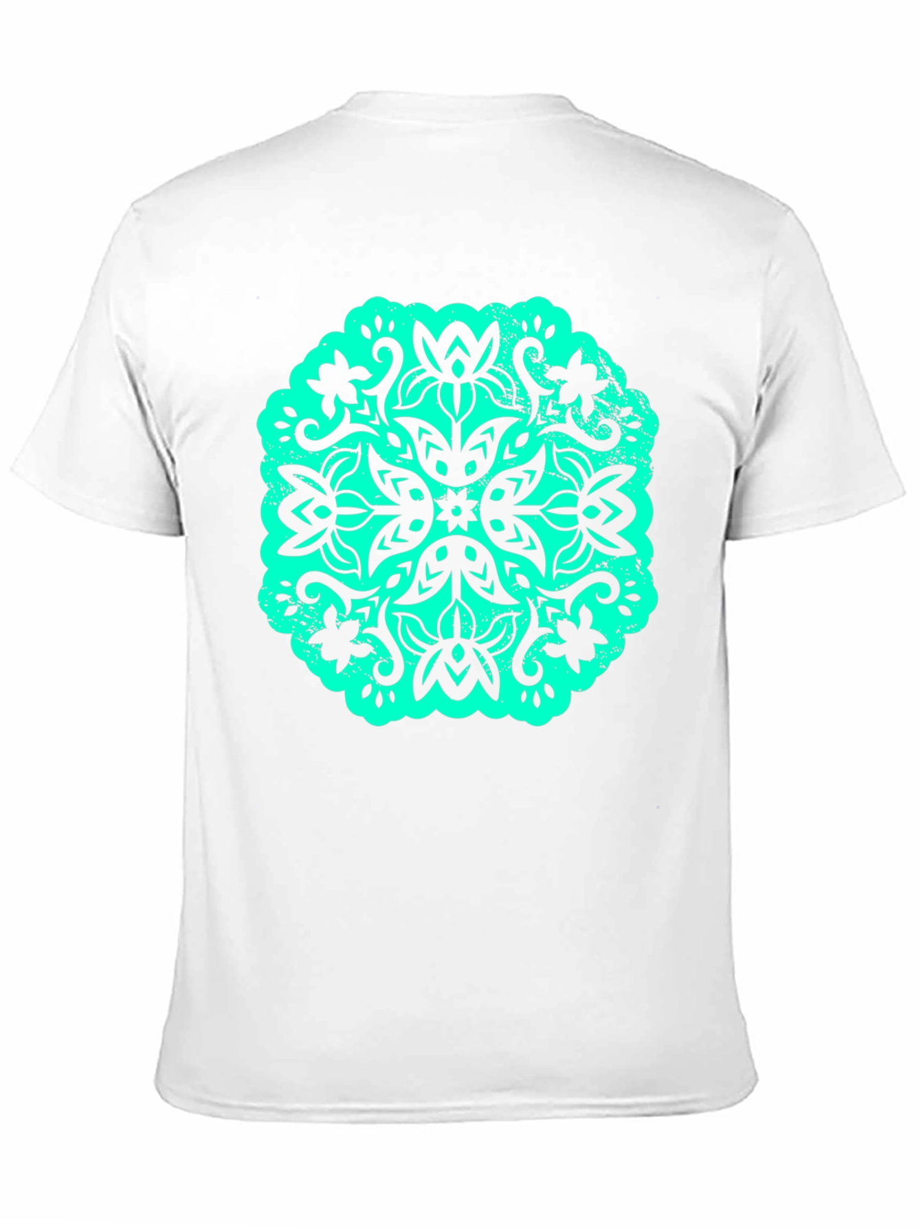 Floral Mandala Graphic Tee - Black
